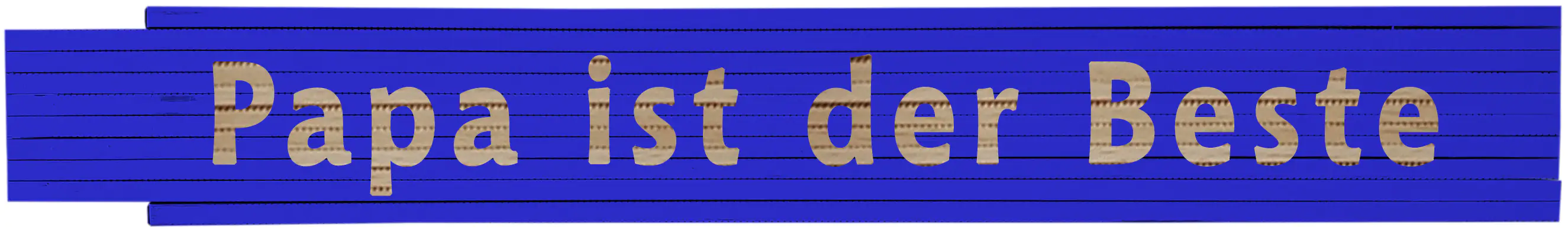 Zollstock Papa ist der Beste 2 m blau