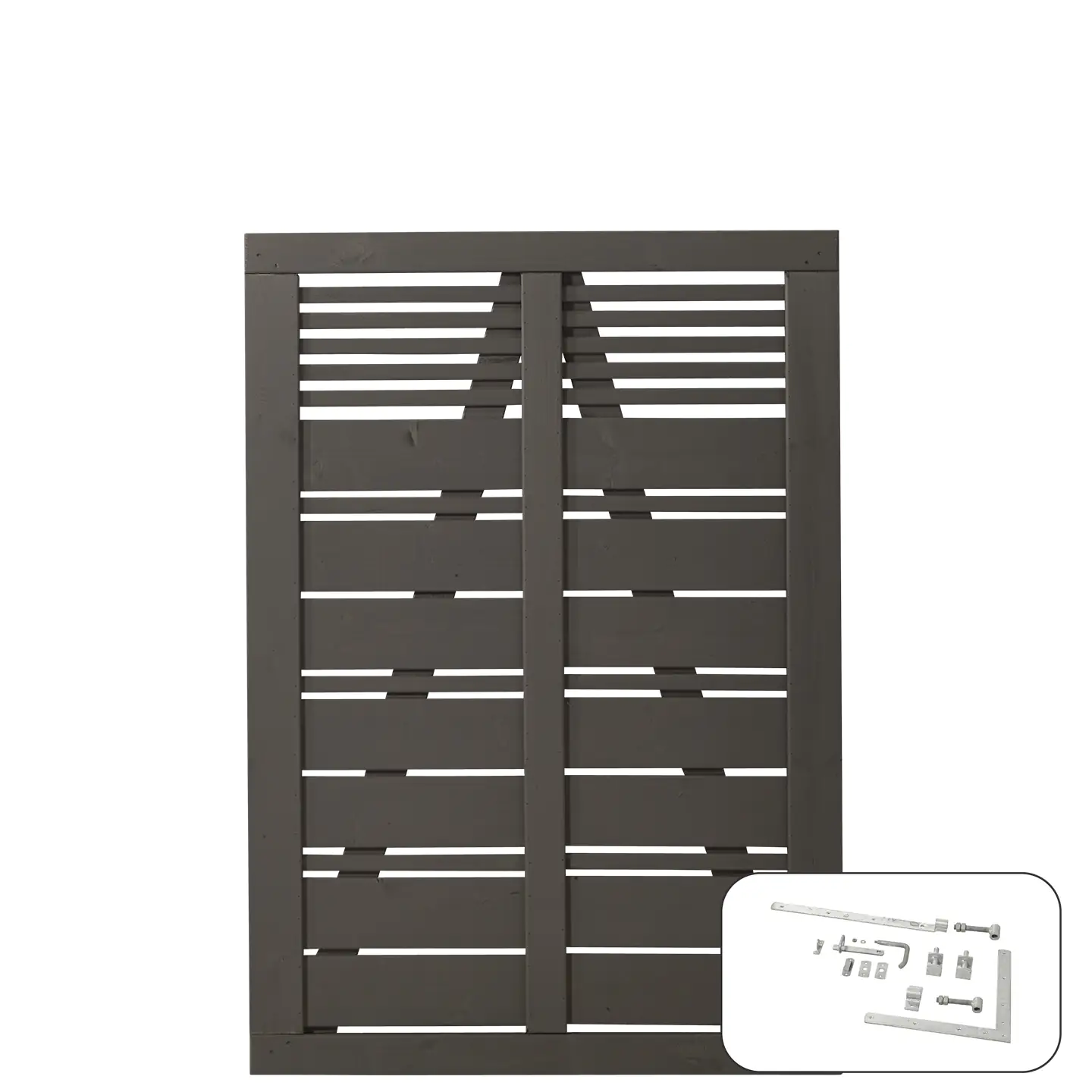 Plus Einzeltor Silence inkl. Beschläge 100 x 140 cm umbragrau fungizidbehandelt