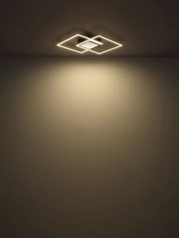 Globo Deckenleuchte Saunders 42,6 x 42,6 cm schwarz CCT