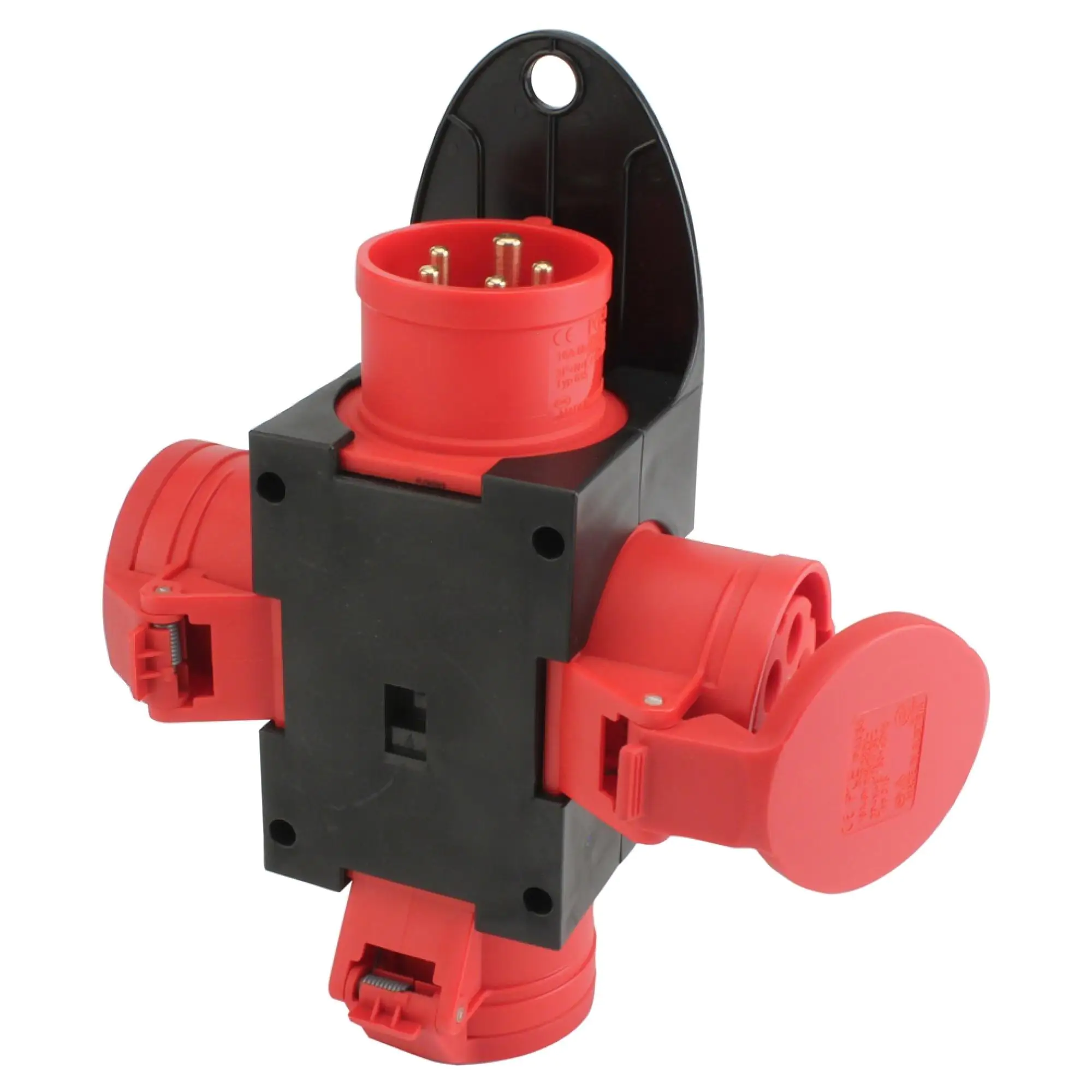 PCE CEE-Energiewürfel 3xCEE-Dose m Hängel rot