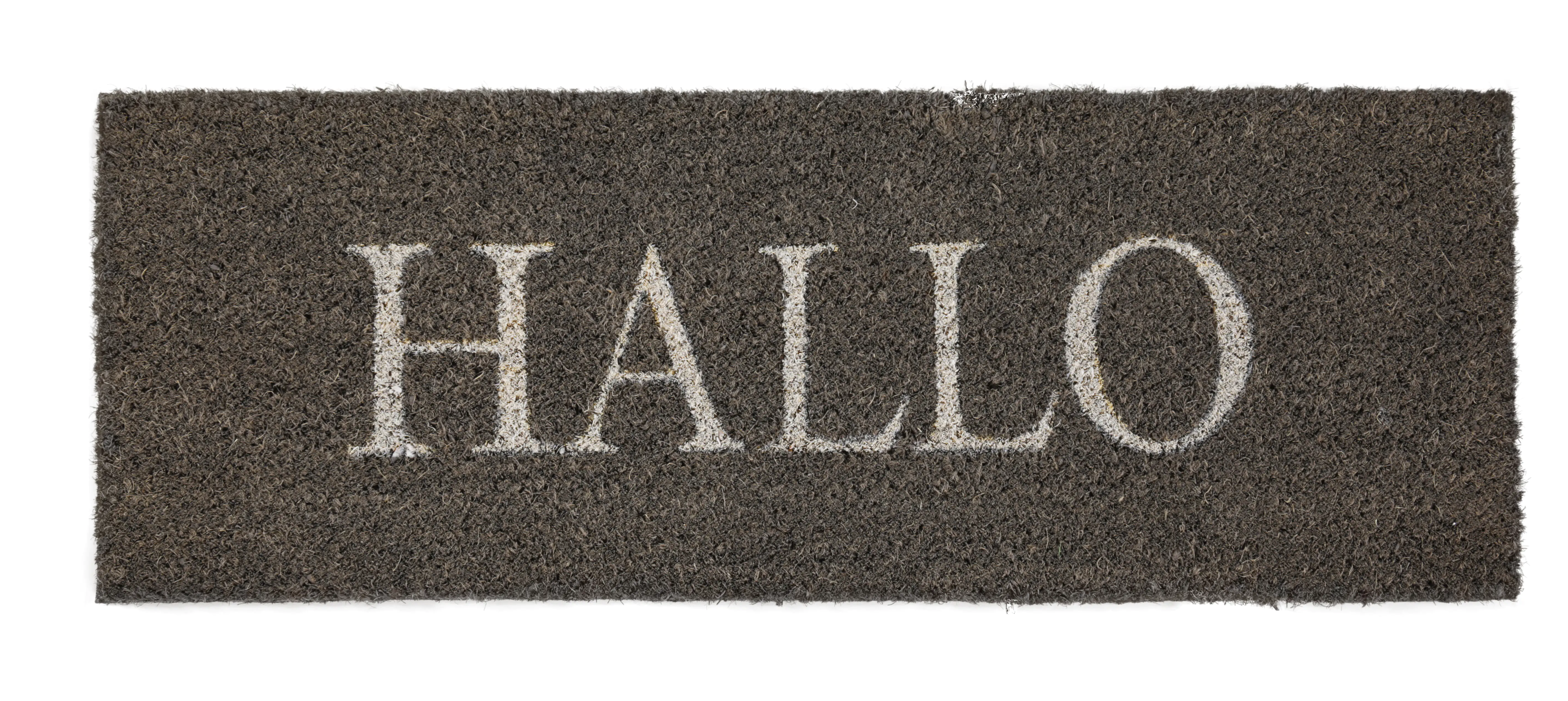 Fußmatte Hallo Kokos schlamm, 26 x 75 cm