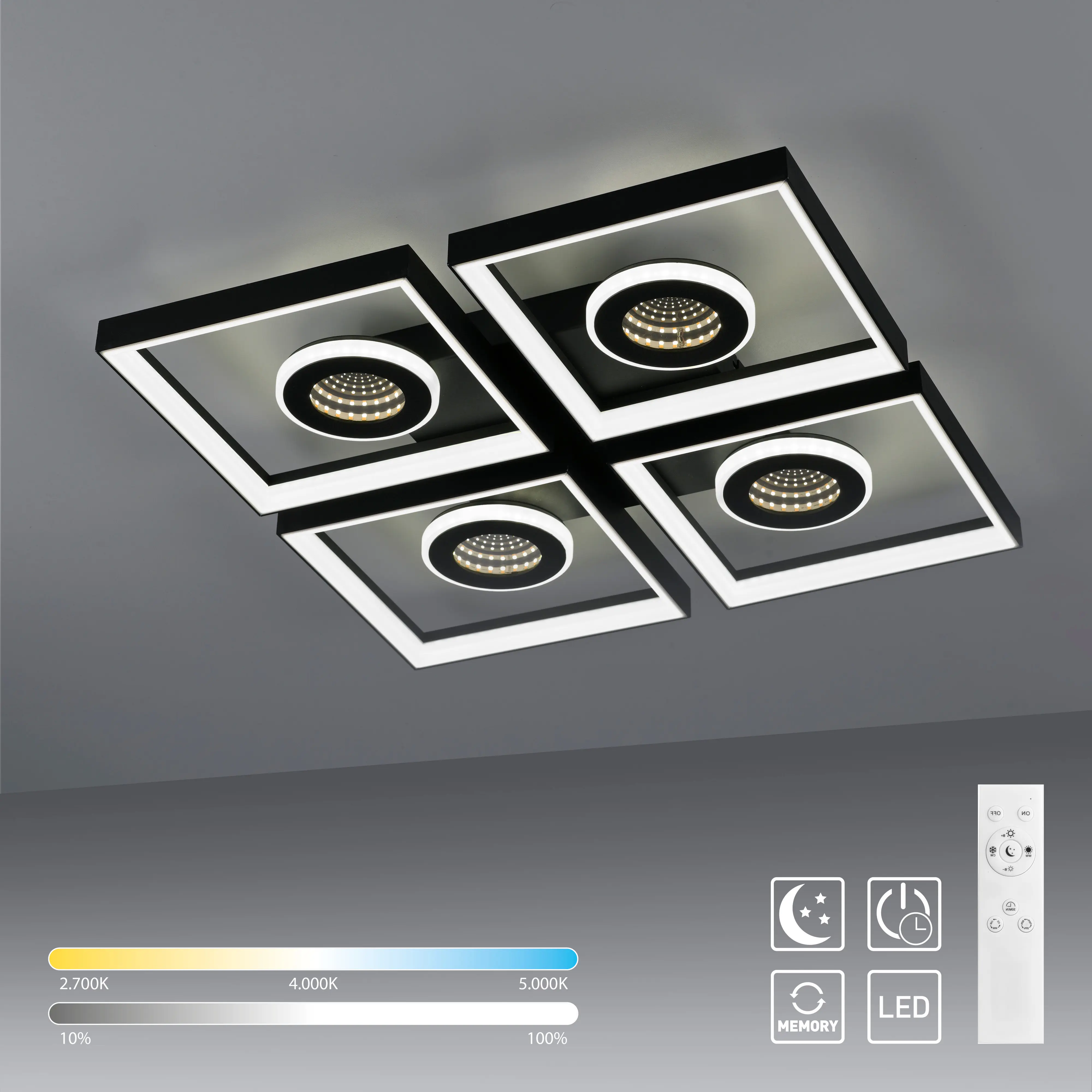 Paul Neuhaus LED Deckenleuchte Traforo 53 cm warmweiß-kaltweiß dimmbar Paul Neuhaus LED Deckenleuchte Traforo 53 cm warmweiß-kaltweiß dimmbar