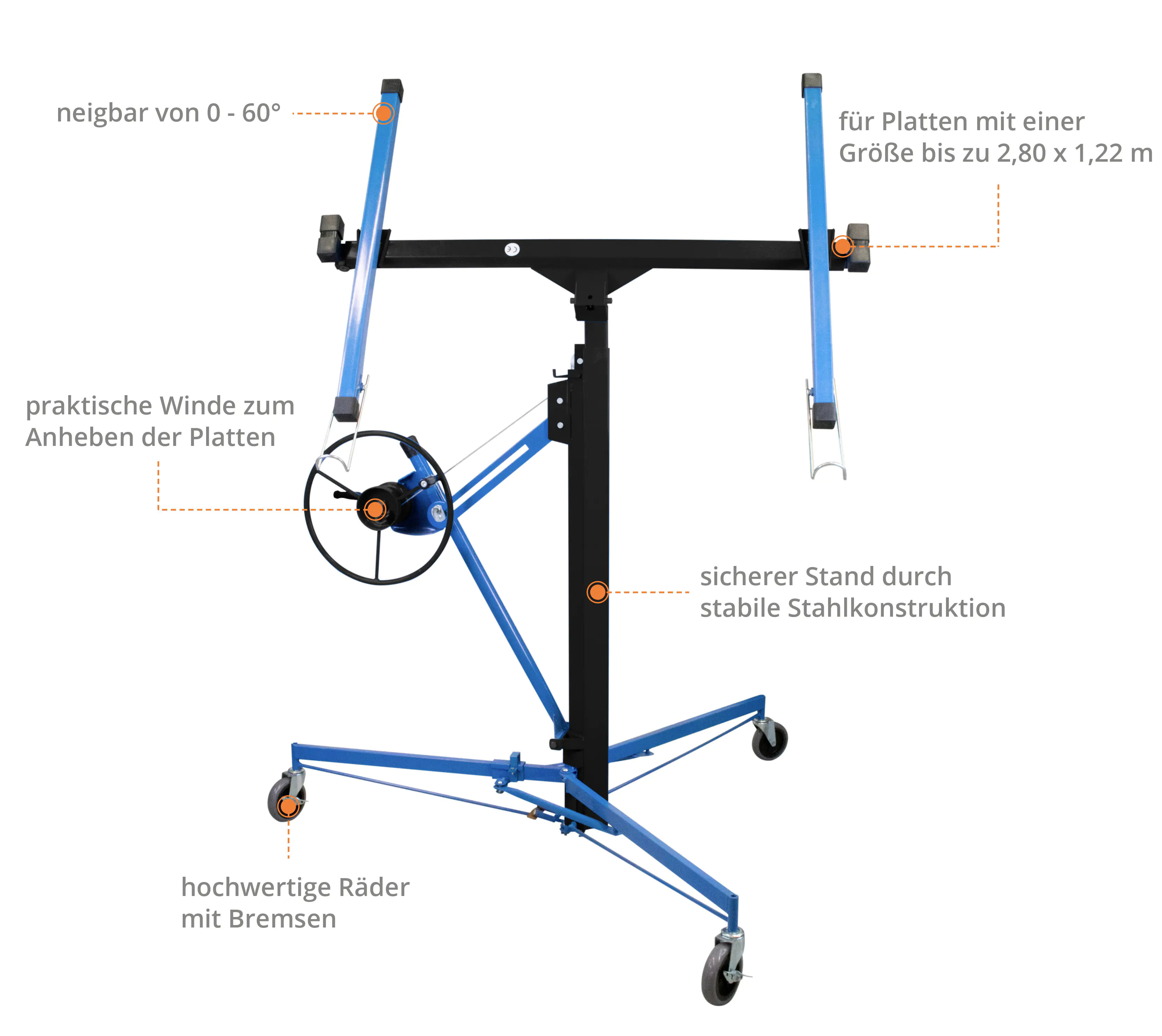 Güde Trockenbaulift GTL 335 Hebebereich 120 - 335 cm