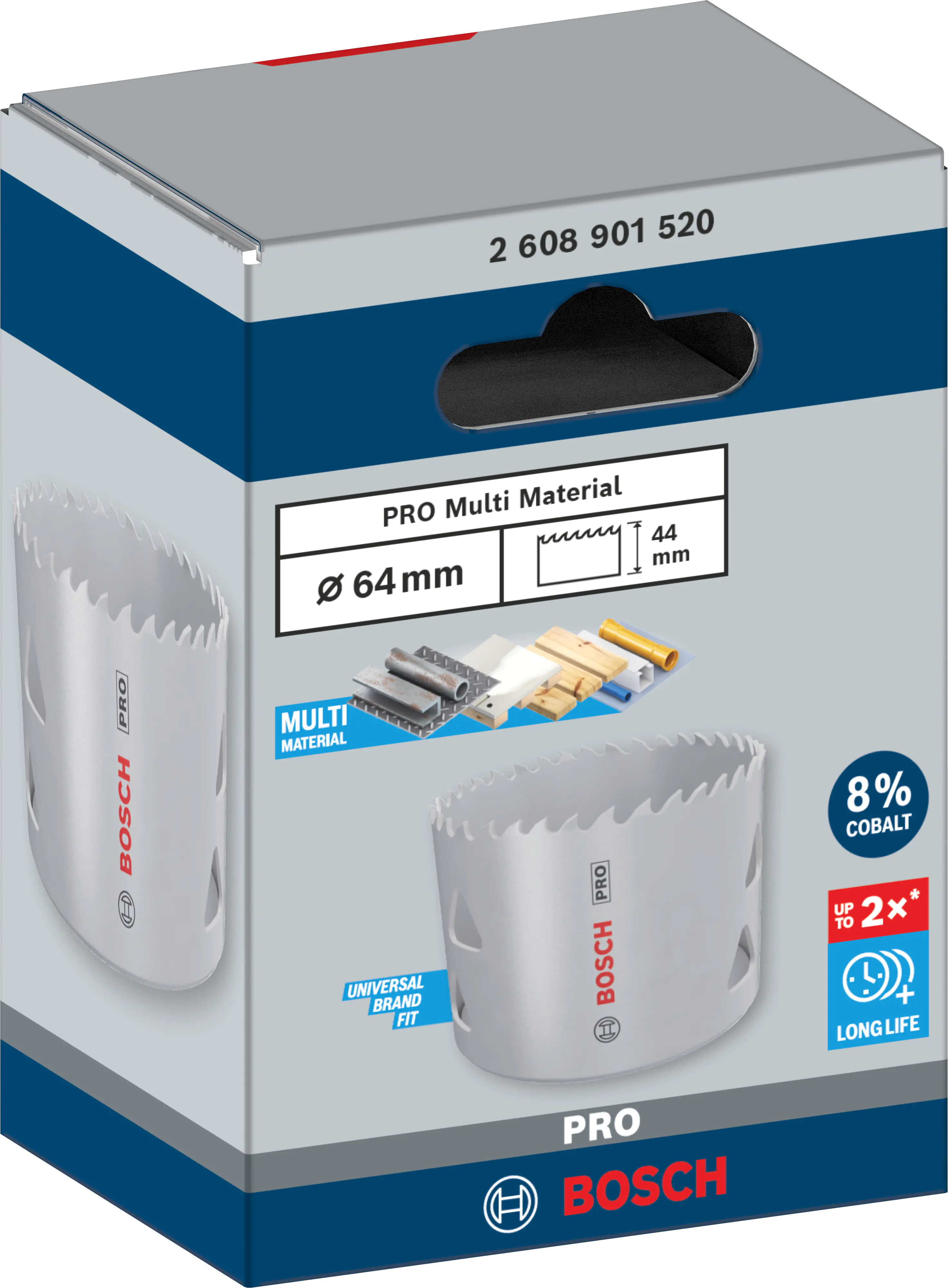 Bosch PRO Multi Material Lochsäge 64 mm mit Gewinde