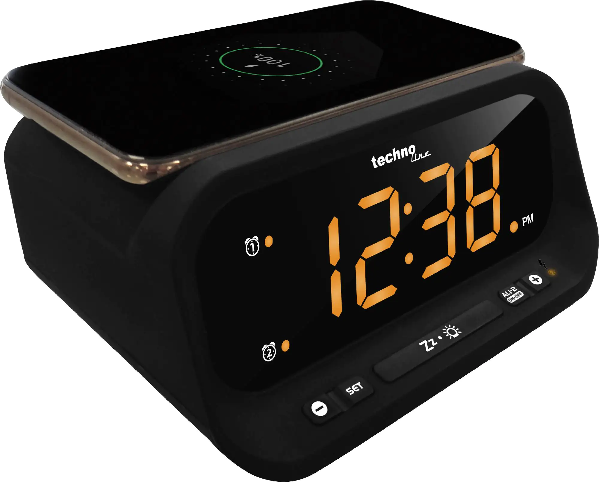 Technoline Quarzwecker WT 477 schwarz mit Ladefunktion Technoline Quarzwecker WT 477 schwarz mit Ladefunktion