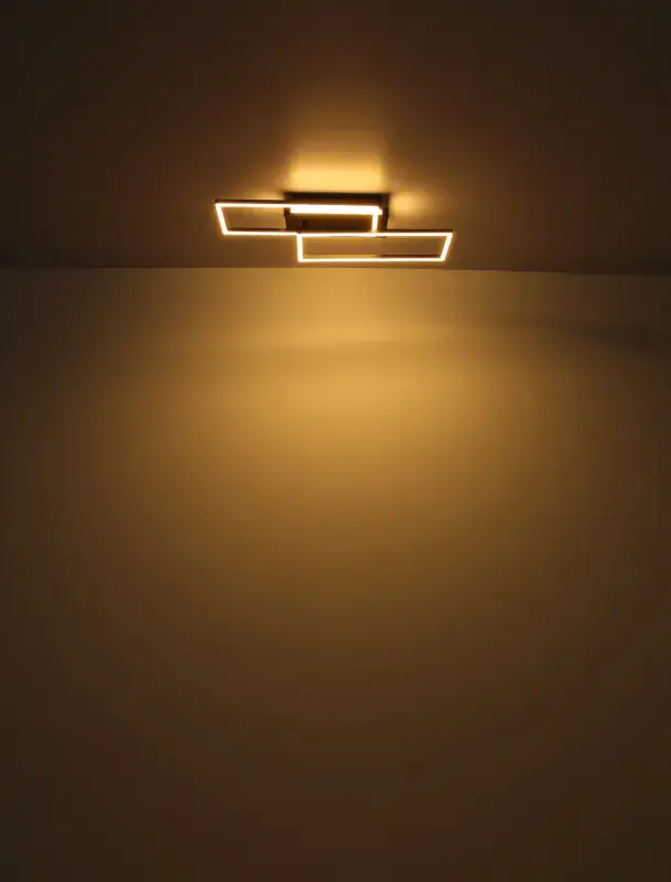 Globo Deckenleuchte Finnley 62 x 27 cm schwarz warmweiß