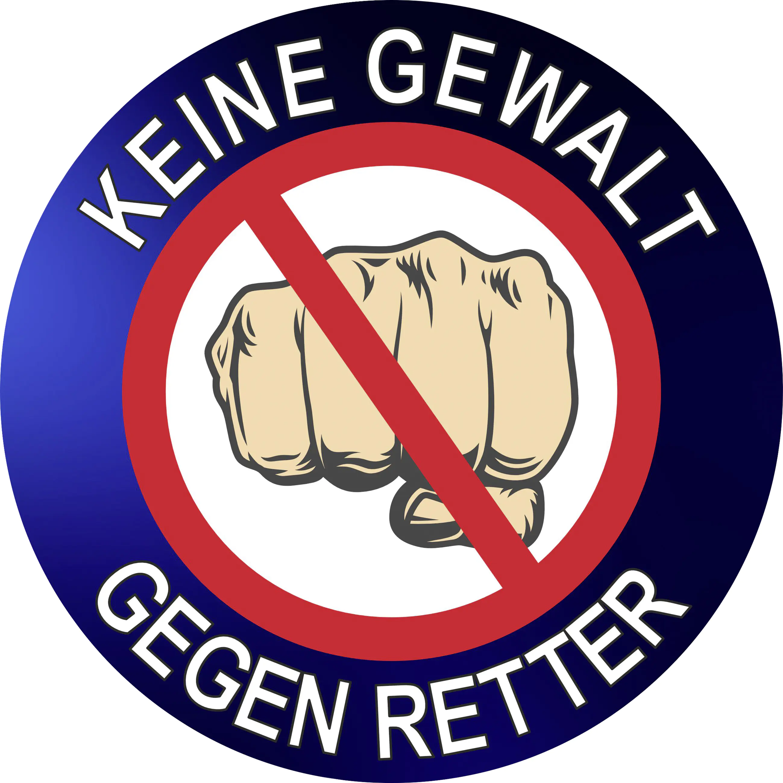 Hermann Schütz Aufkleber Keine Gewalt gegen Retter