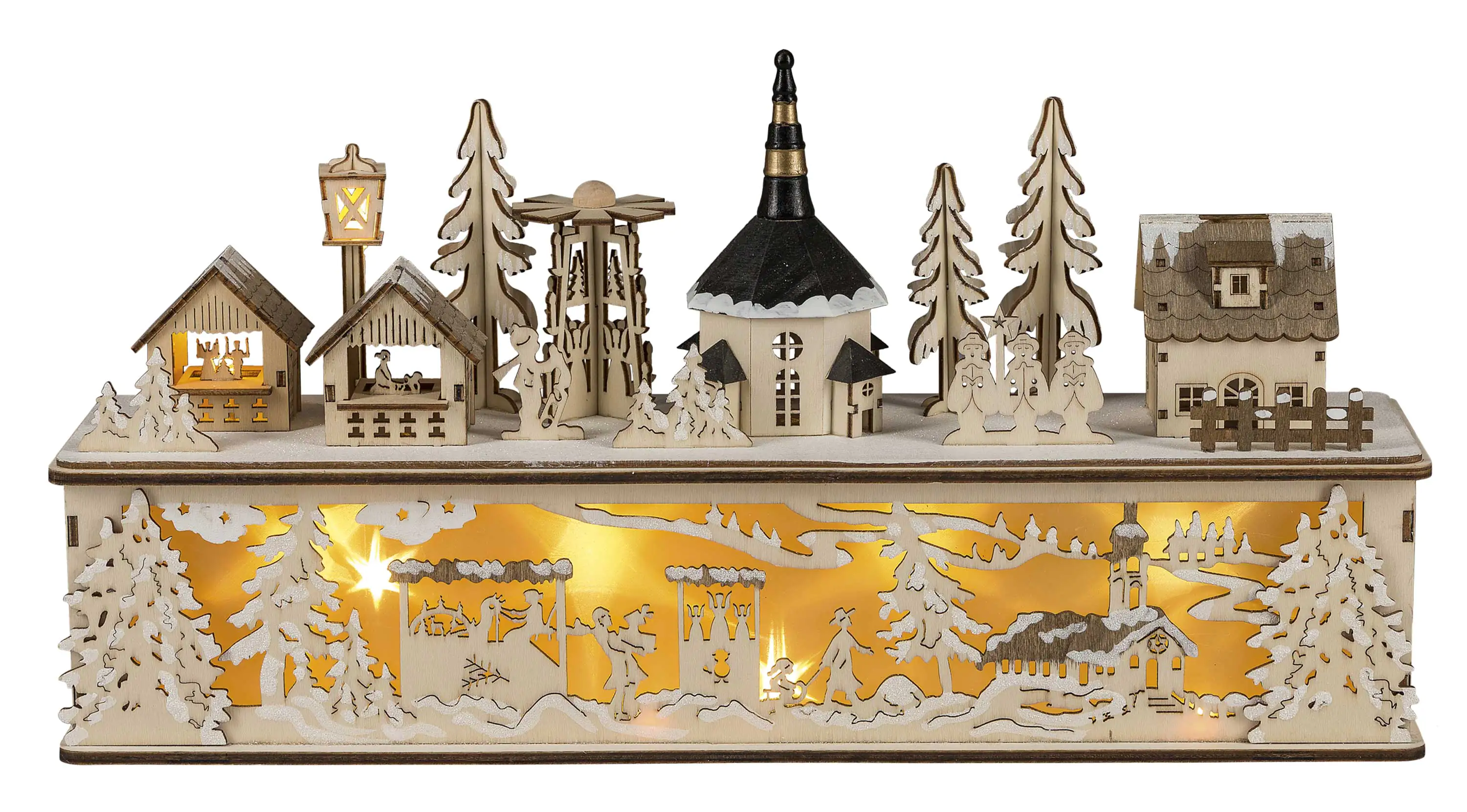 HGD Winterdorf-LED mit Sockel 45 x 10 x25 cm