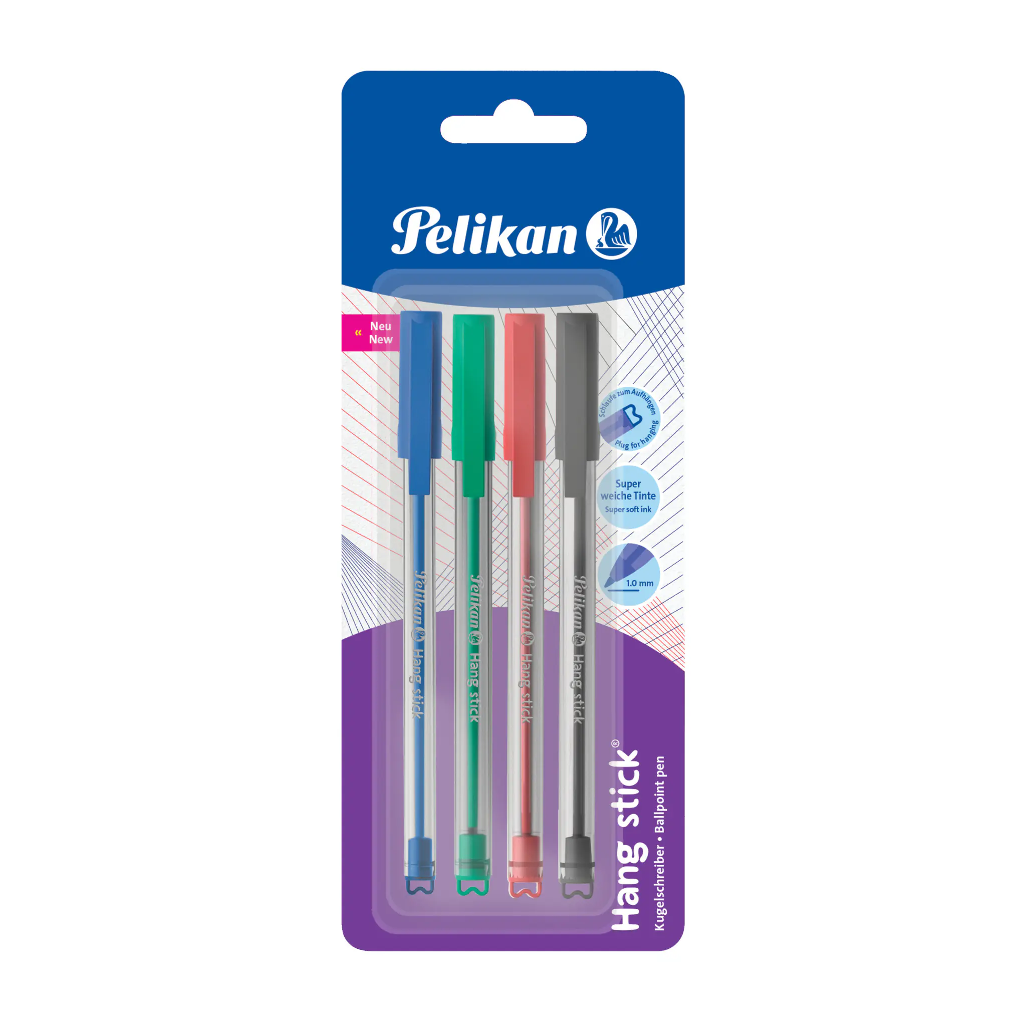 Pelikan Kugelschreiber Hang Stick 4 Farben