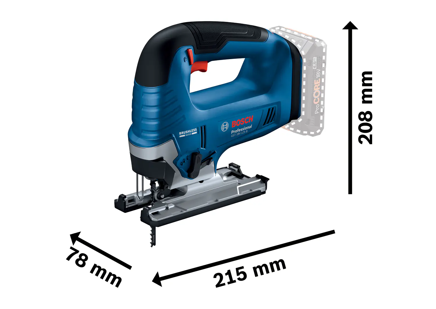 Bosch Professional Akku-Stichsäge GST 18V-125 B Solo Bosch Professional Akku-Stichsäge GST 18V-125 B Solo