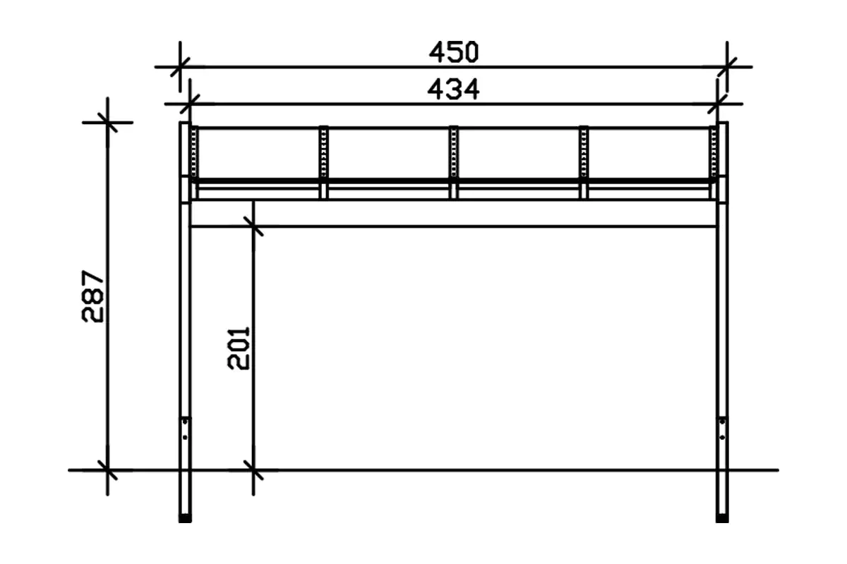 SKAN HOLZ Terrassenüberdachung Novara 450 x 359 cm, Leimholz, natur