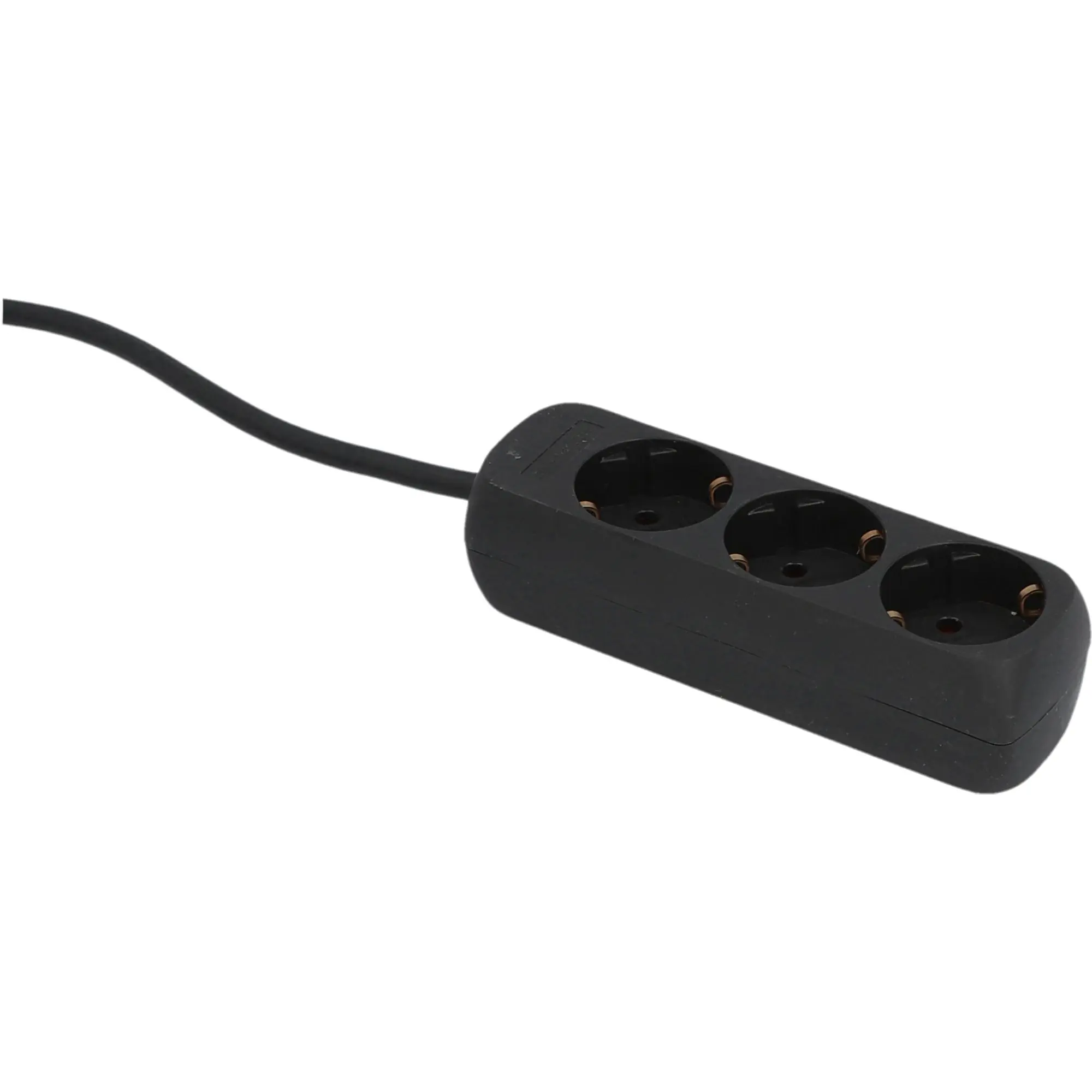 Unitec Steckdosenleiste 3-fach 1,4m mit Berührungsschutz, schwarz