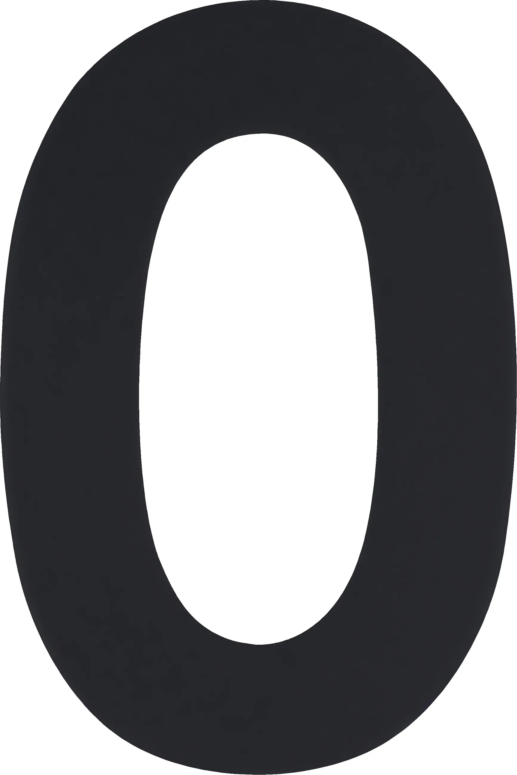 Alpertec Hausnummer 0 Edelstahl schwarz matt 12 x 8 cm 