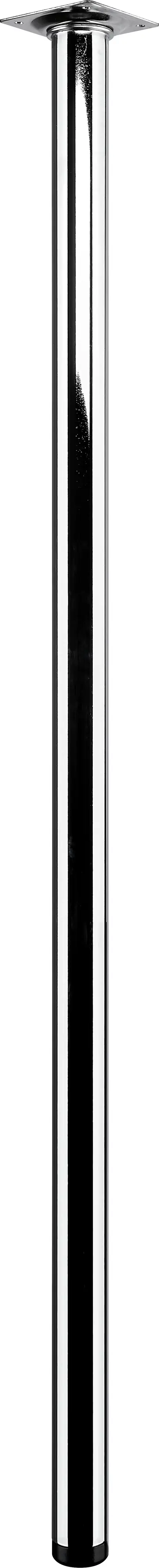 Hettich Tischbein 3,0 x 80 cm Stahl verchromt - 1 Stück