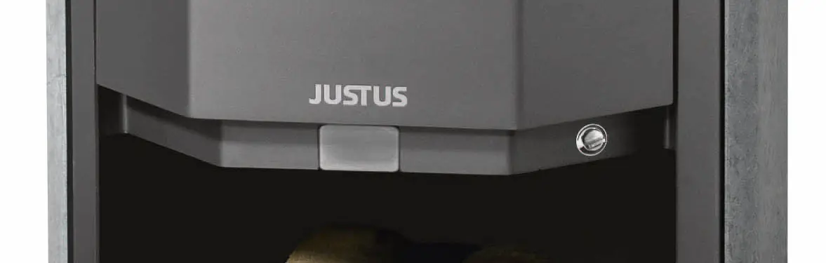 Justus Kaminofen Usedom 5 Speckstein Stahl schwarz dauerbrennend 5,5 kW