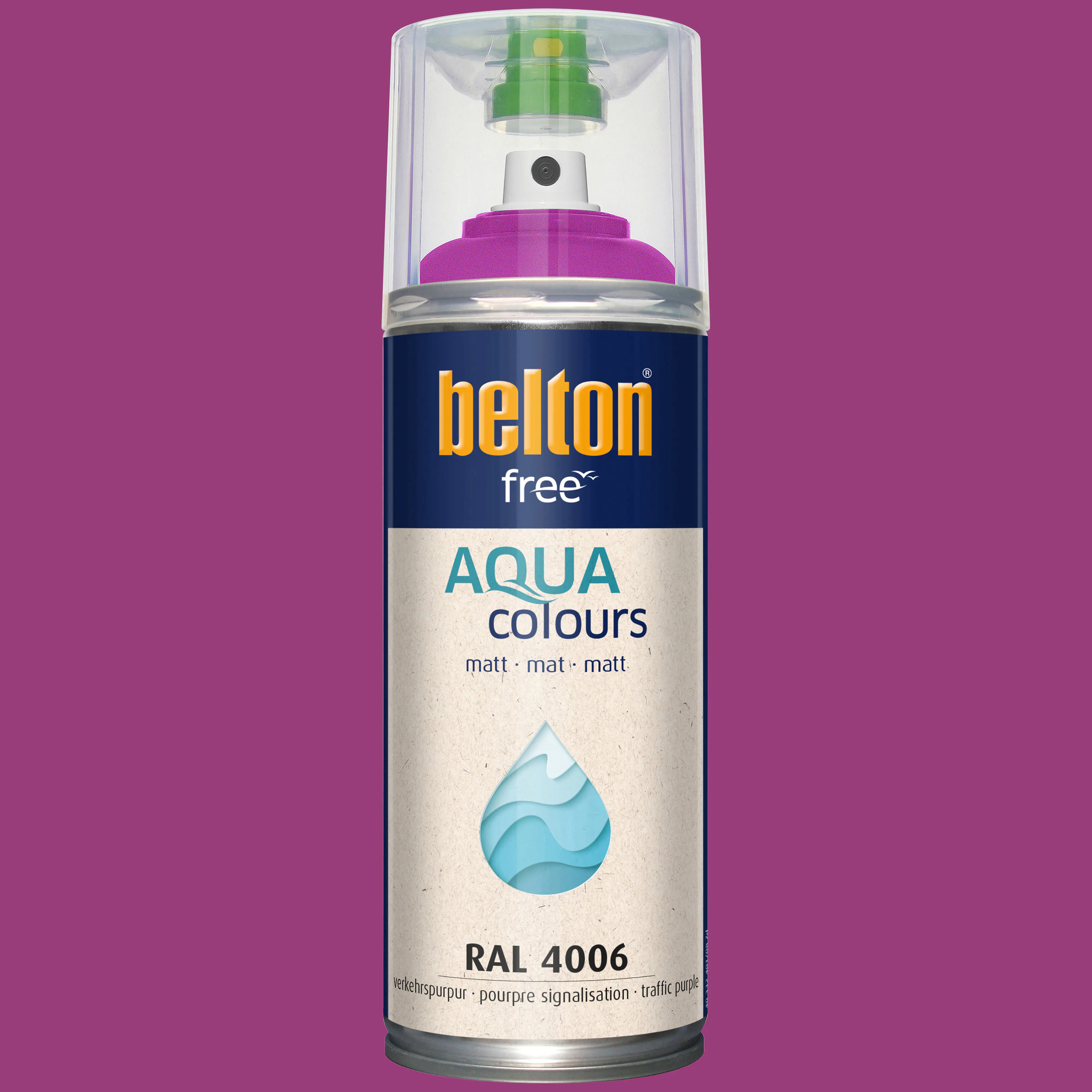 belton free Lackspray AQUAcolours 400 ml verkehrspurpur matt