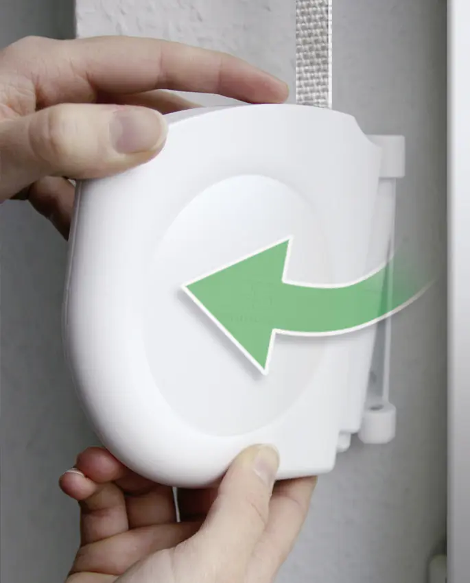 Schellenberg Design Aufschraubwickler Gurtwickler Mini weiß mit Gurt
