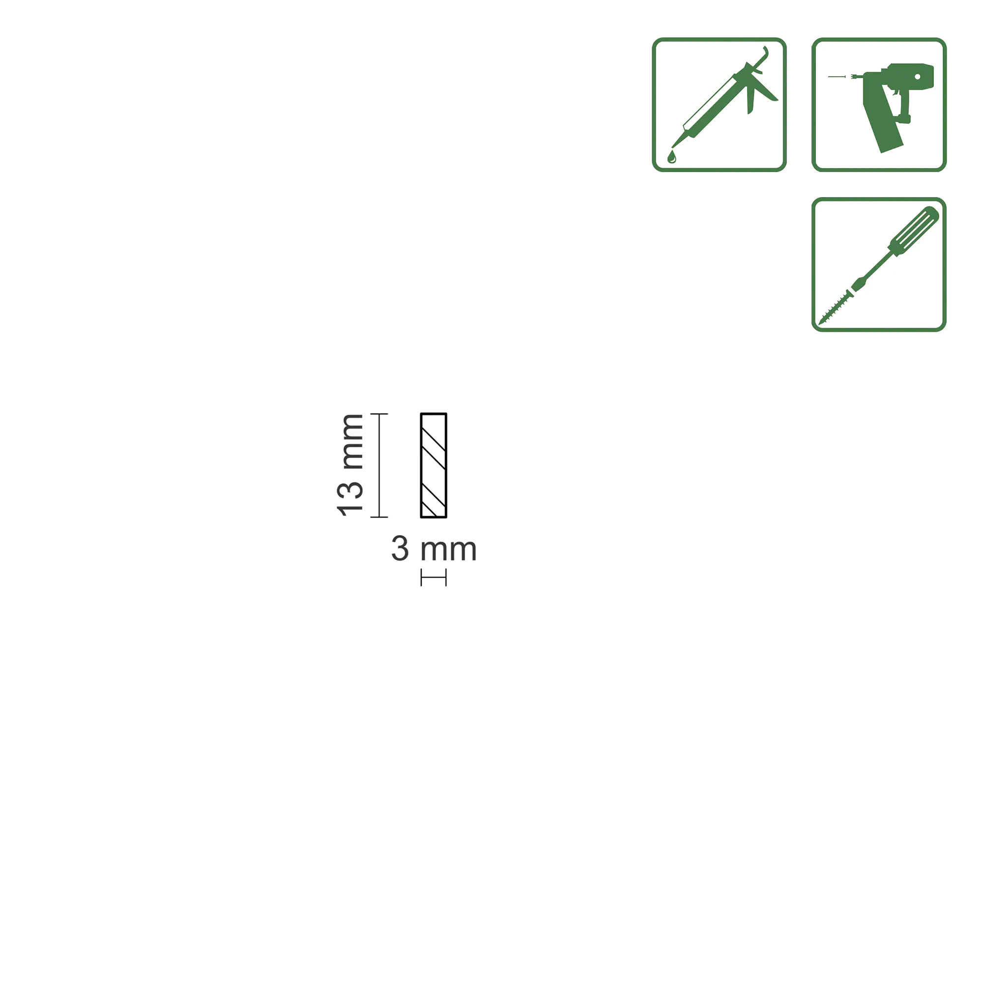 FN Neuhofer Flachleiste 100 cm 13 x 3 mm Fichte/Kiefer