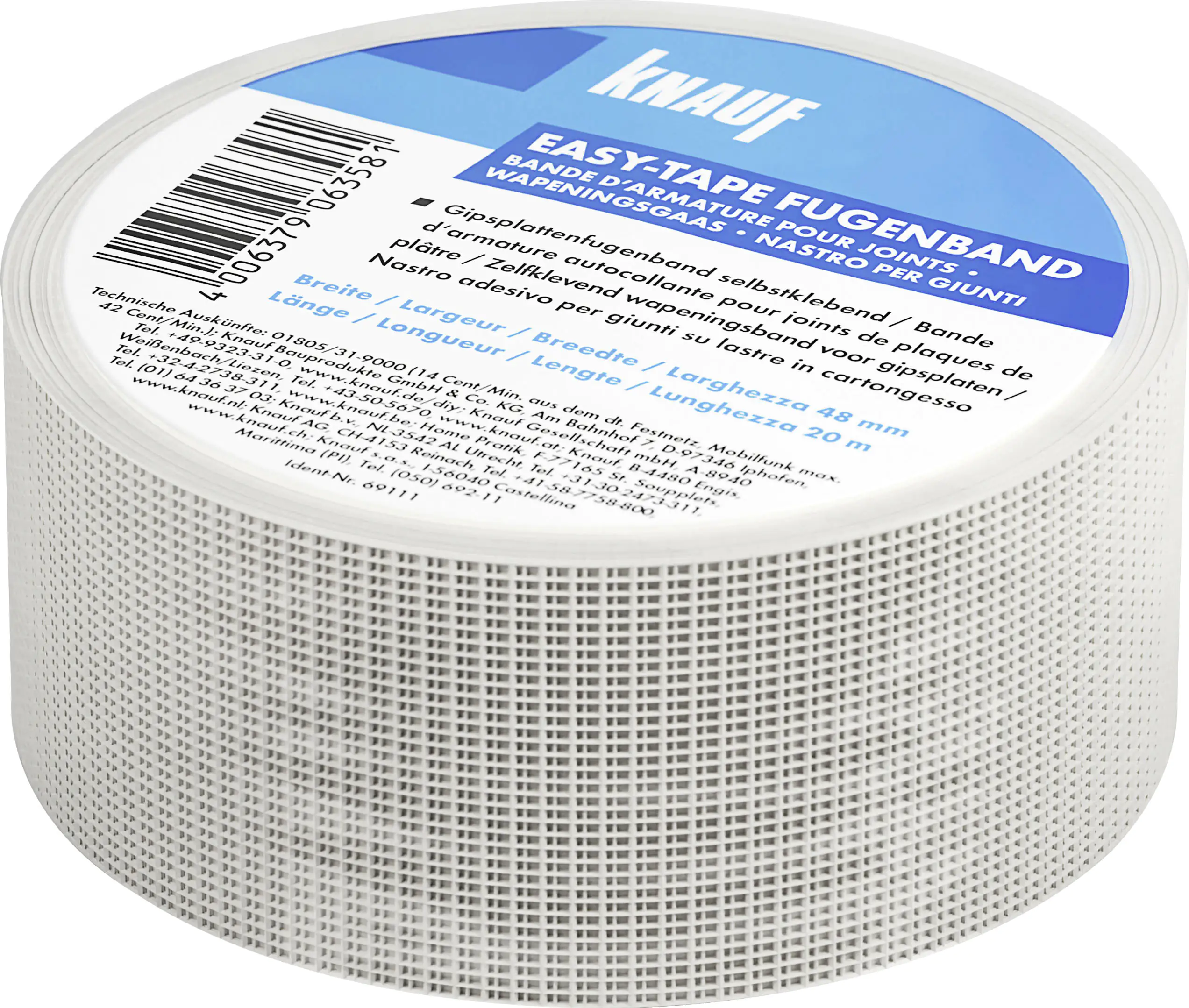 Knauf Gipsfaser-Fugenband easy-tape 20 m x 48 mm