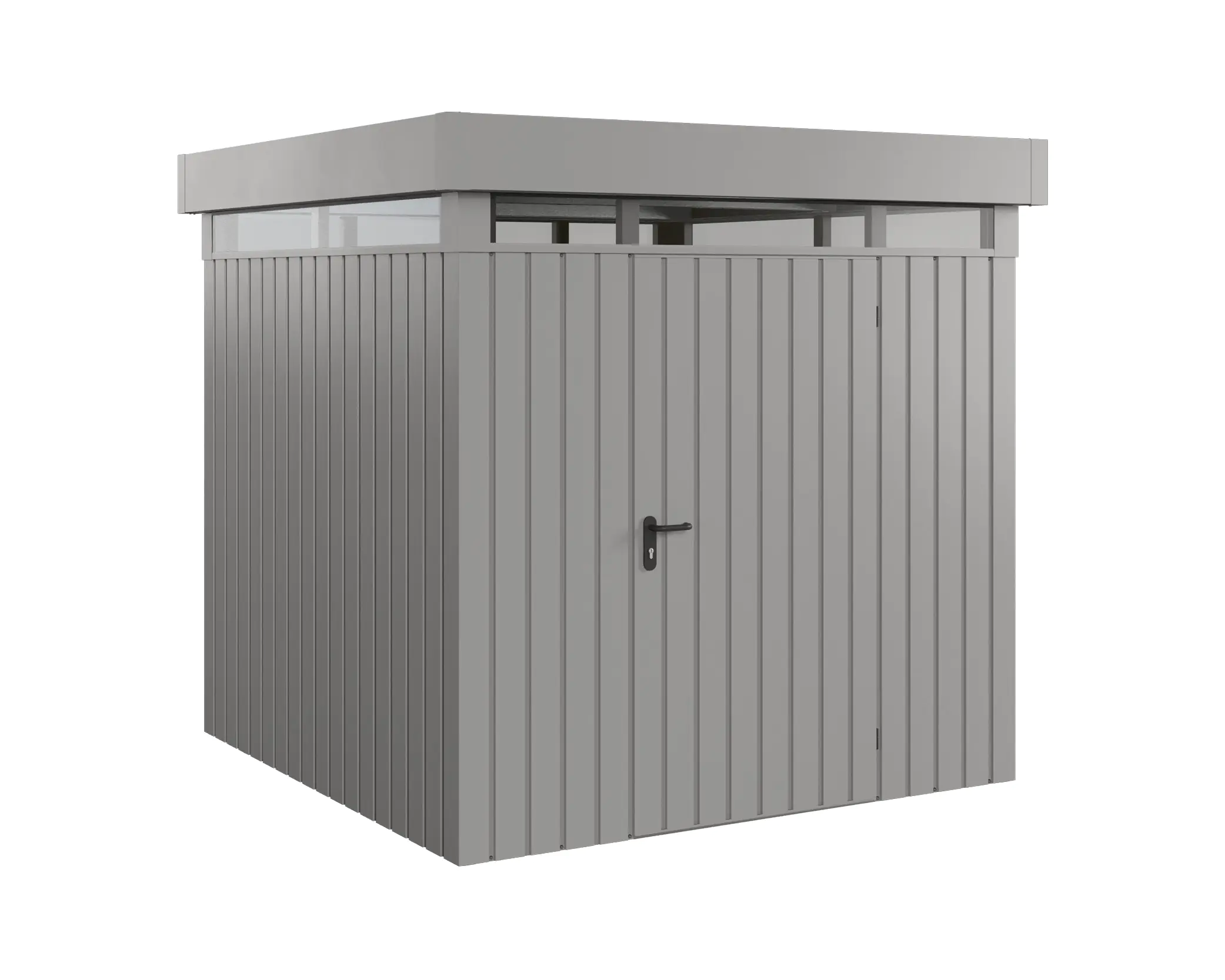 EcoStar Metallgerätehaus Euroline EFD5 LB graualuminium 214 x 214 cm EcoStar Metallgerätehaus Euroline EFD5 LB graualuminium 214 x 214 cm