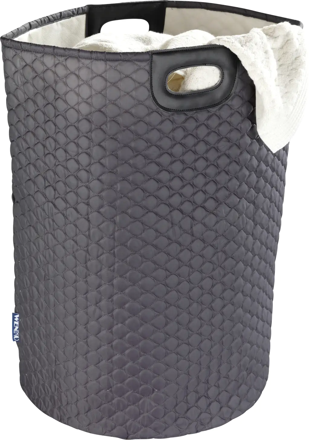 Wenko Wäschesammler Wabo 75L grau 40 x 40 x 60cm (L x B x H)