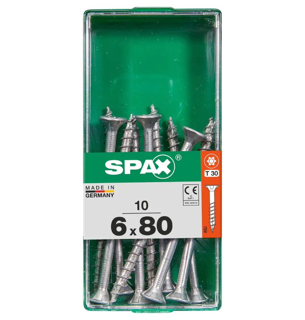 Spax Universalschrauben 6.0 x 80 mm TX 30 Senkkopf - 10 Stk.