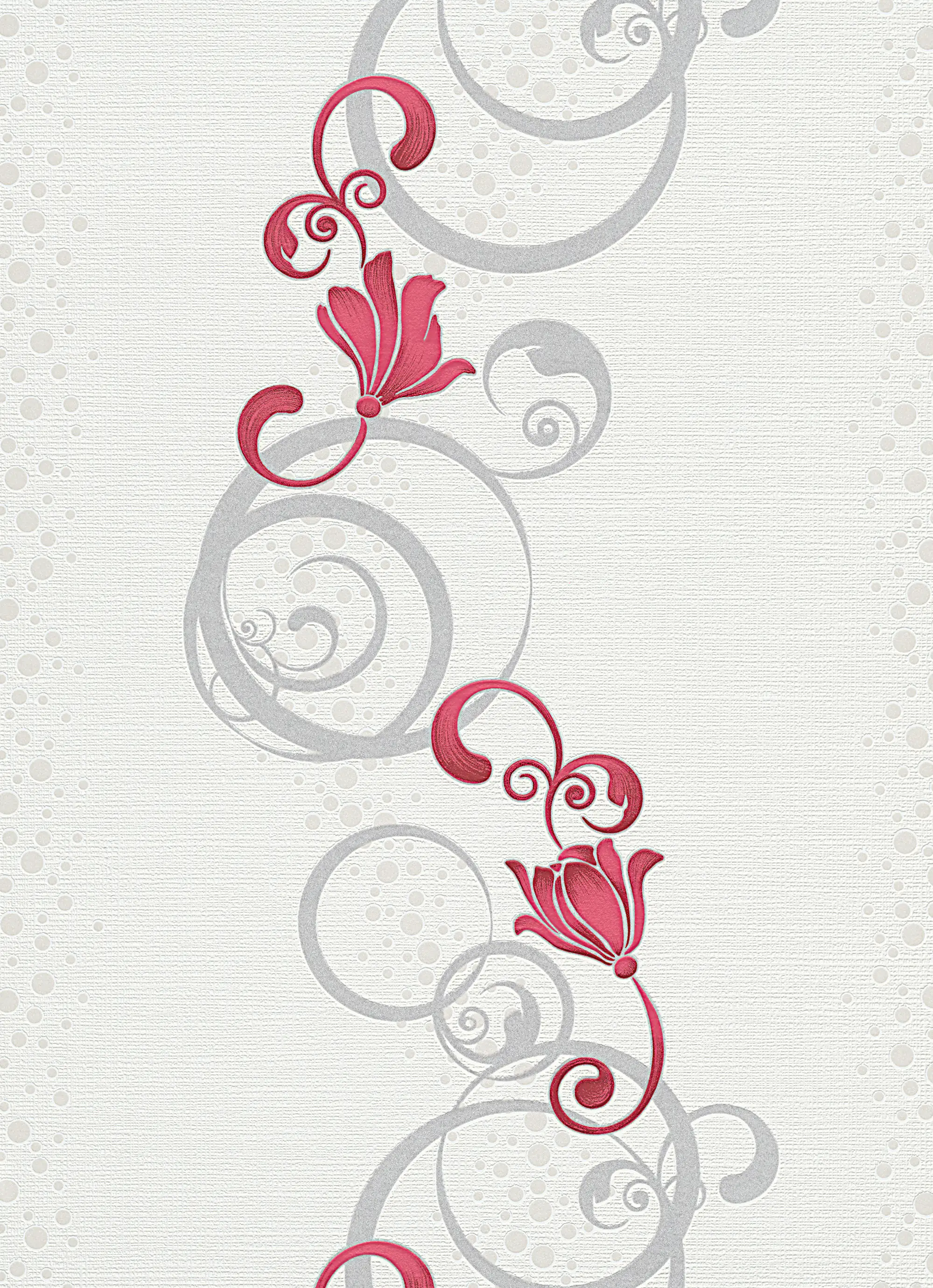 4000278328727_3 Erismann Vliestapete 13287-20 Floral weiß rot 10,05 x 0,53 m