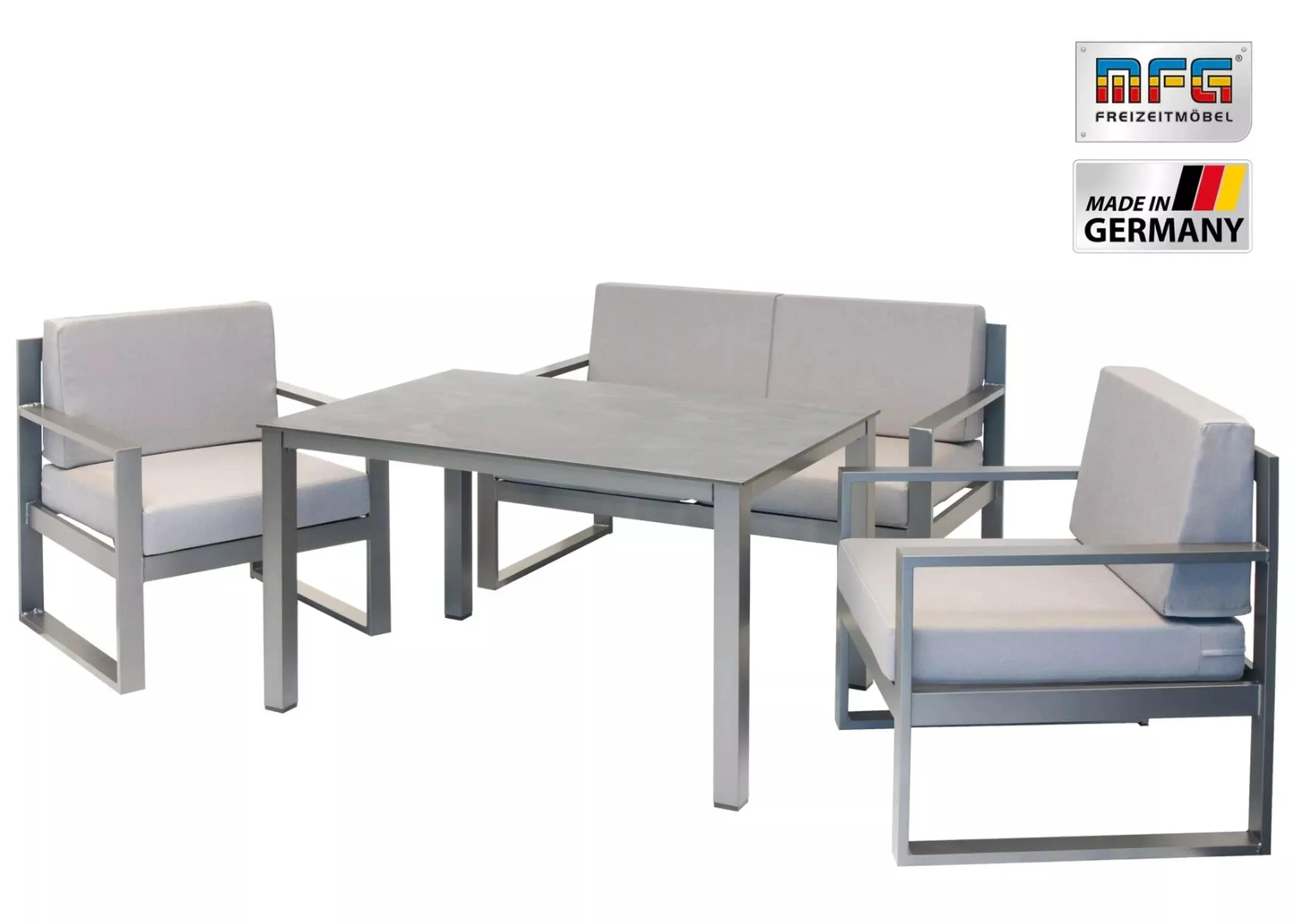 MFG Dining Lounge Möbelset inkl. All-Wetter Kissen wetterfest