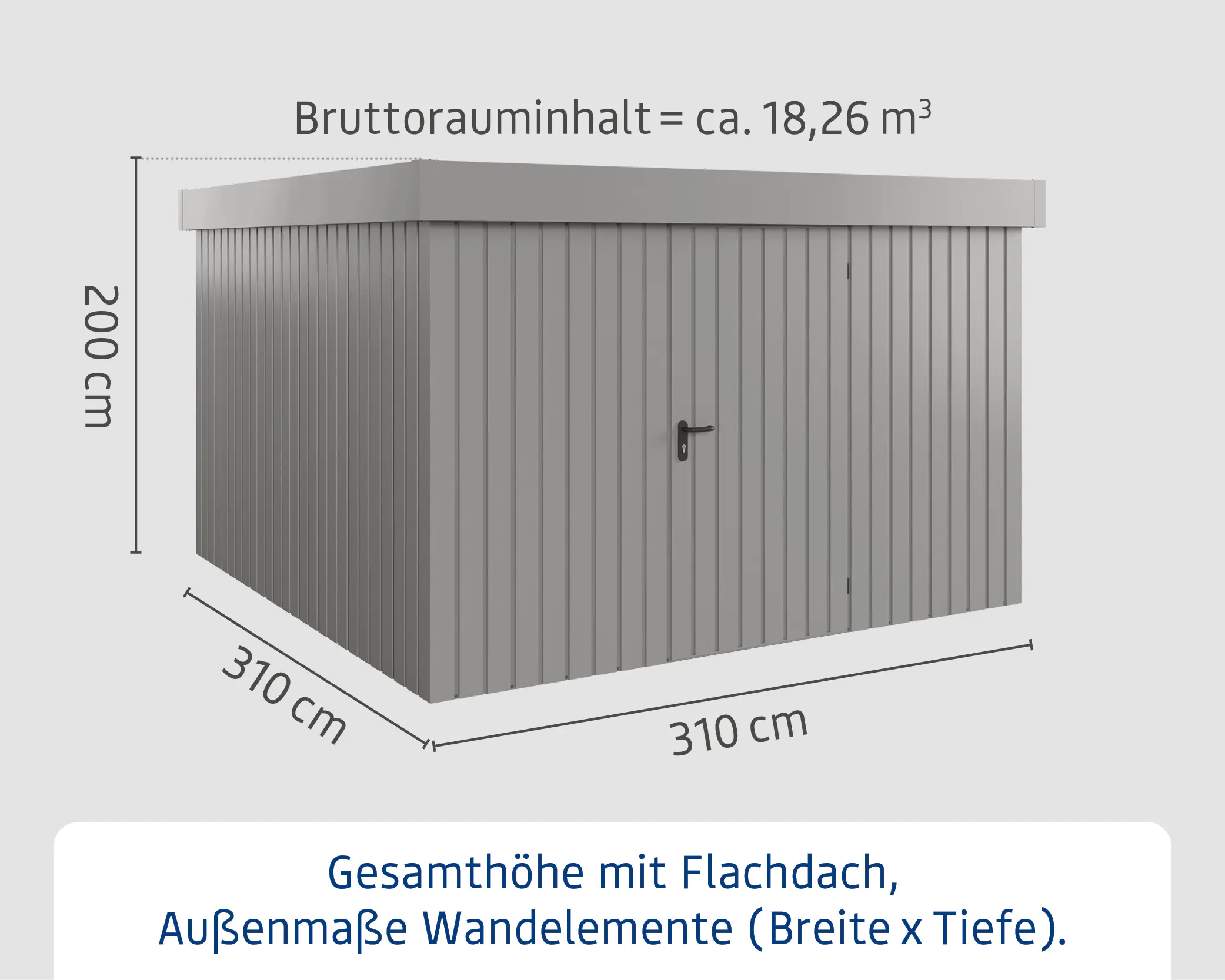EcoStar Metallgerätehaus Euroline EFD14 graualuminium 310 x 310 cm 1-flg. EcoStar Metallgerätehaus Euroline EFD14 graualuminium 310 x 310 cm 1-flg.