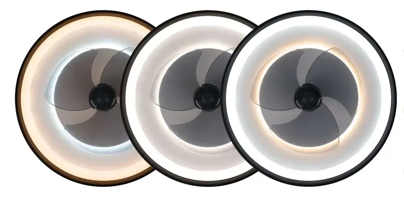 LED Deckenleuchte mit Ventilator Cloudy Ø 48 cm 55W warmweiß-kaltweiß