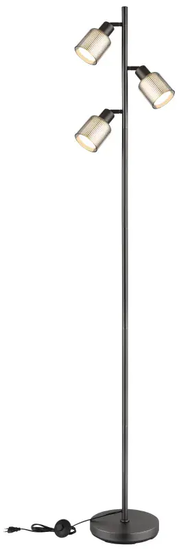 Globo Stehleuchte Villegas 33 x 161 cm L x H schwarz-chrom matt