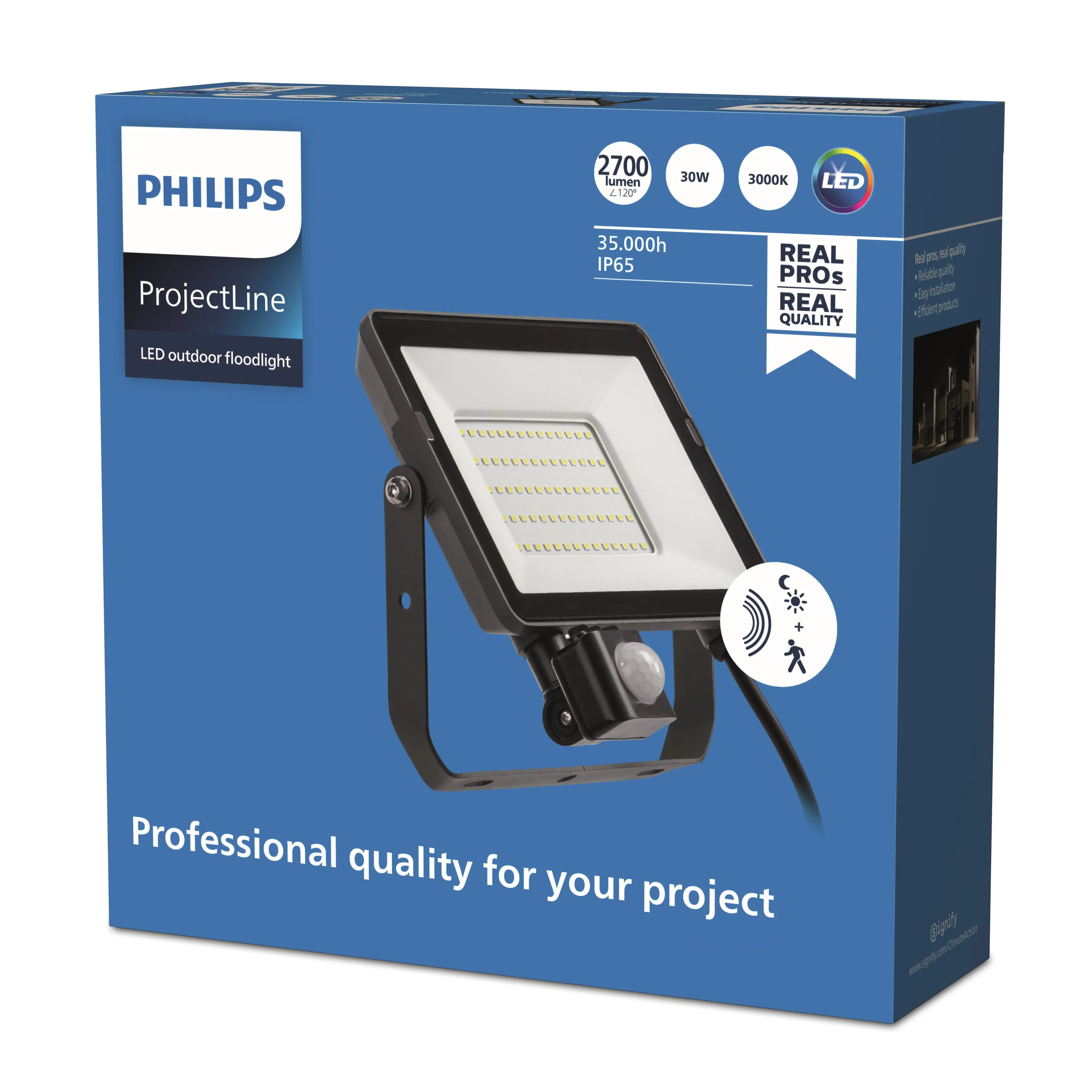 Philips LED Flutlicht Projectline 30W warmweiß Bewegungssensor