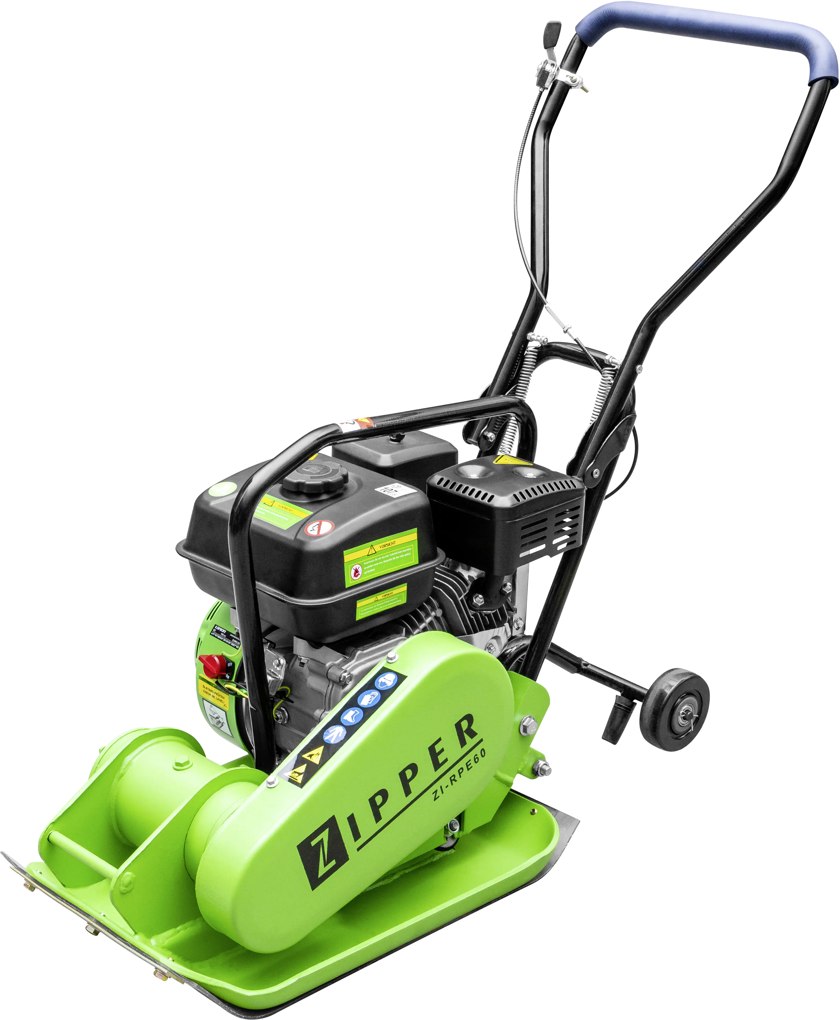 Zipper Rüttelplatte ZI-RPE60 inkl. Gummiplatte und Fahrwerk 4 kW Zipper Rüttelplatte ZI-RPE60 inkl. Gummiplatte und Fahrwerk 4 kW