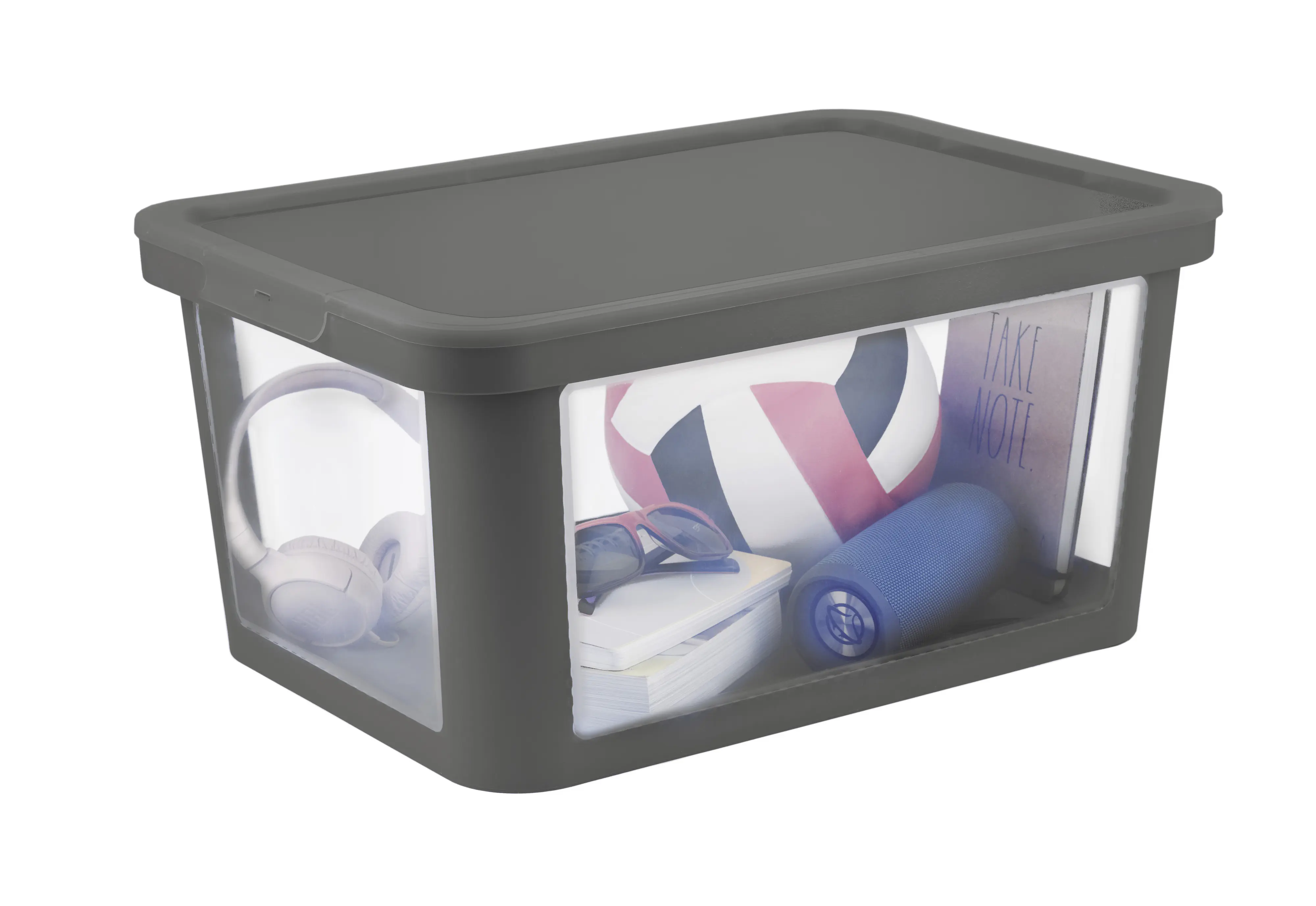 Rotho Aufbewahrungsbox mit Deckel Albris 57 x 39 x 27 cm schwarz 