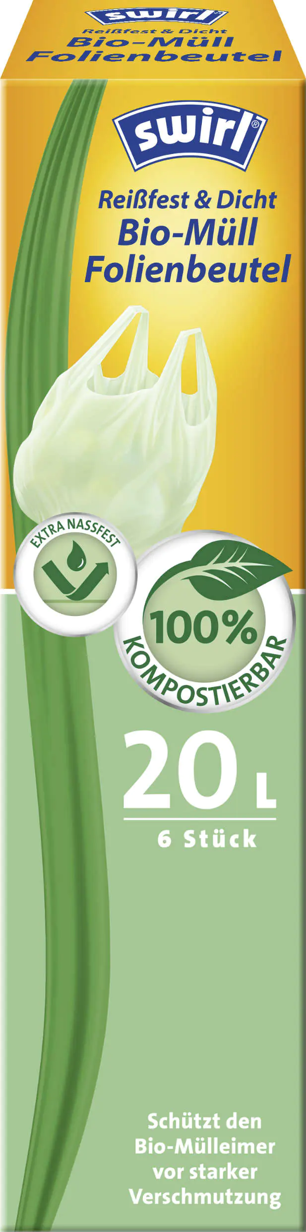 Swirl Bio-Müll-Folienbeutel mit Tragegriff 20 L 6 Stück Swirl Bio-Müll-Folienbeutel mit Tragegriff 20 L 6 Stück