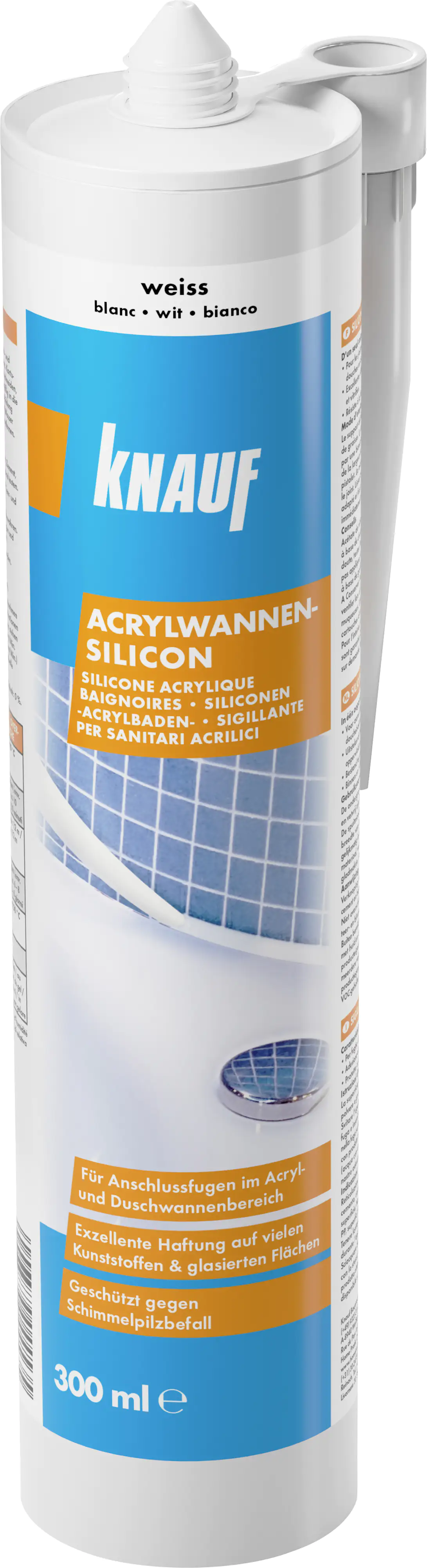 Knauf Acrylwannen Silikon weiß 300 ml