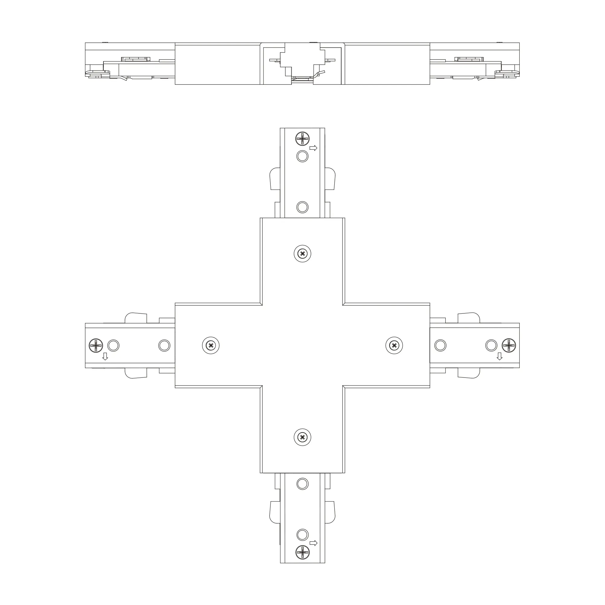 Philips EasyLink Stromverbinder für Schienenleuchte 4-Fach schwarz Philips EasyLink Stromverbinder für Schienenleuchte 4-Fach schwarz
