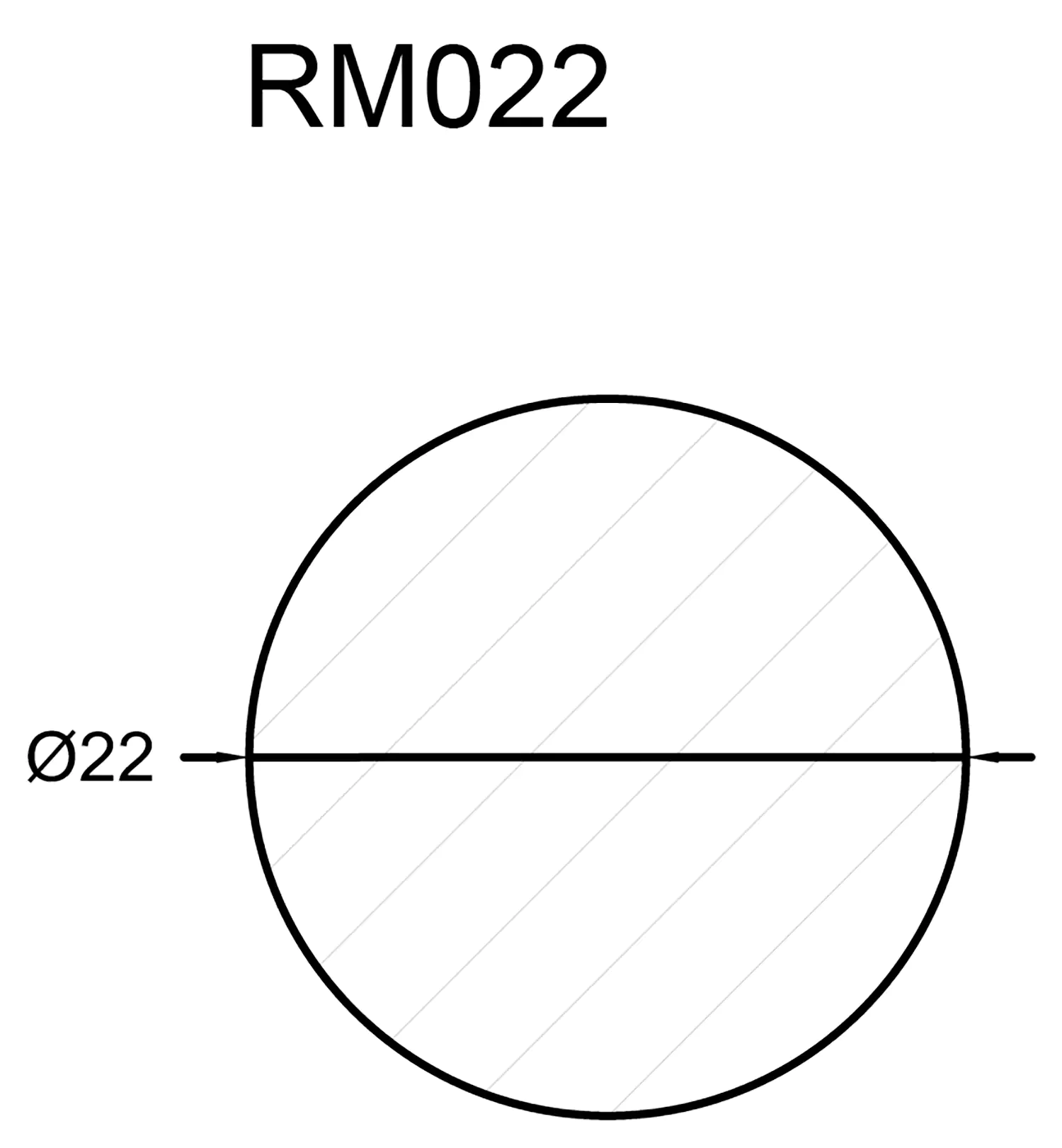 FN Neuhofer Rundstab glatt 100 cm 22 x 22 mm Buche