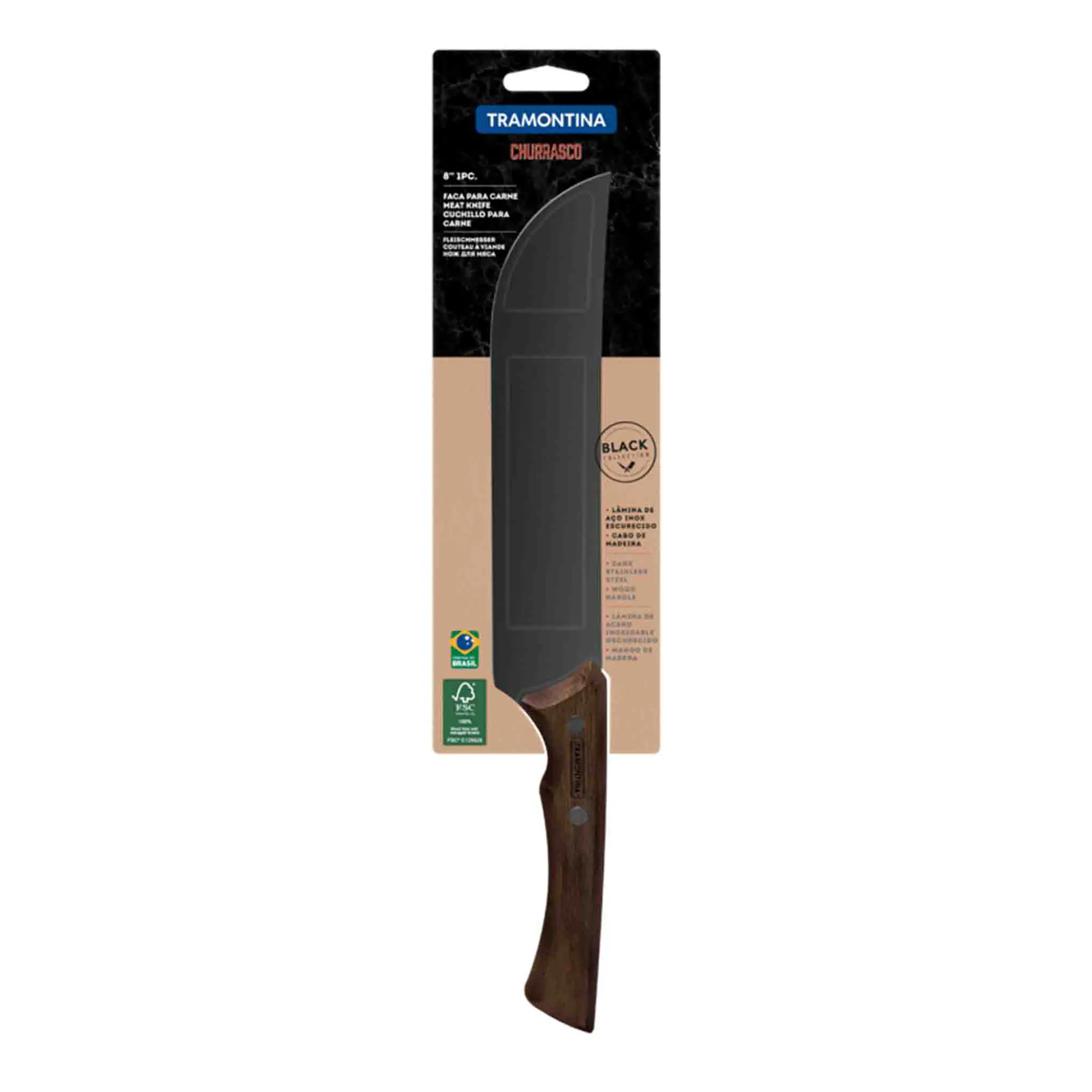 Tramontina Churrasco Fleischmesser 34 cm schwarz Tramontina Churrasco Fleischmesser 34 cm schwarz