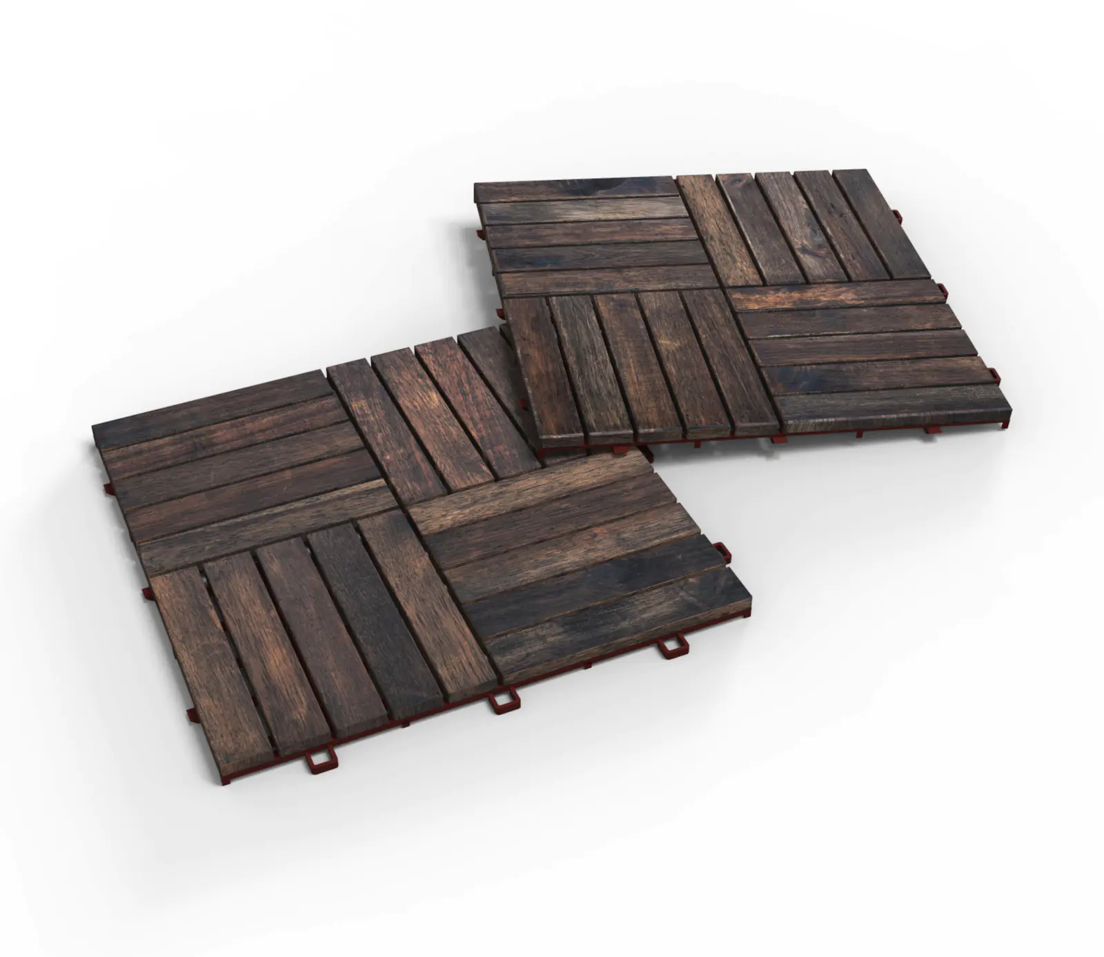 iWerk Holzfliese Akazie Espresso 30 x 30 x 1,5 cm 10 Stück