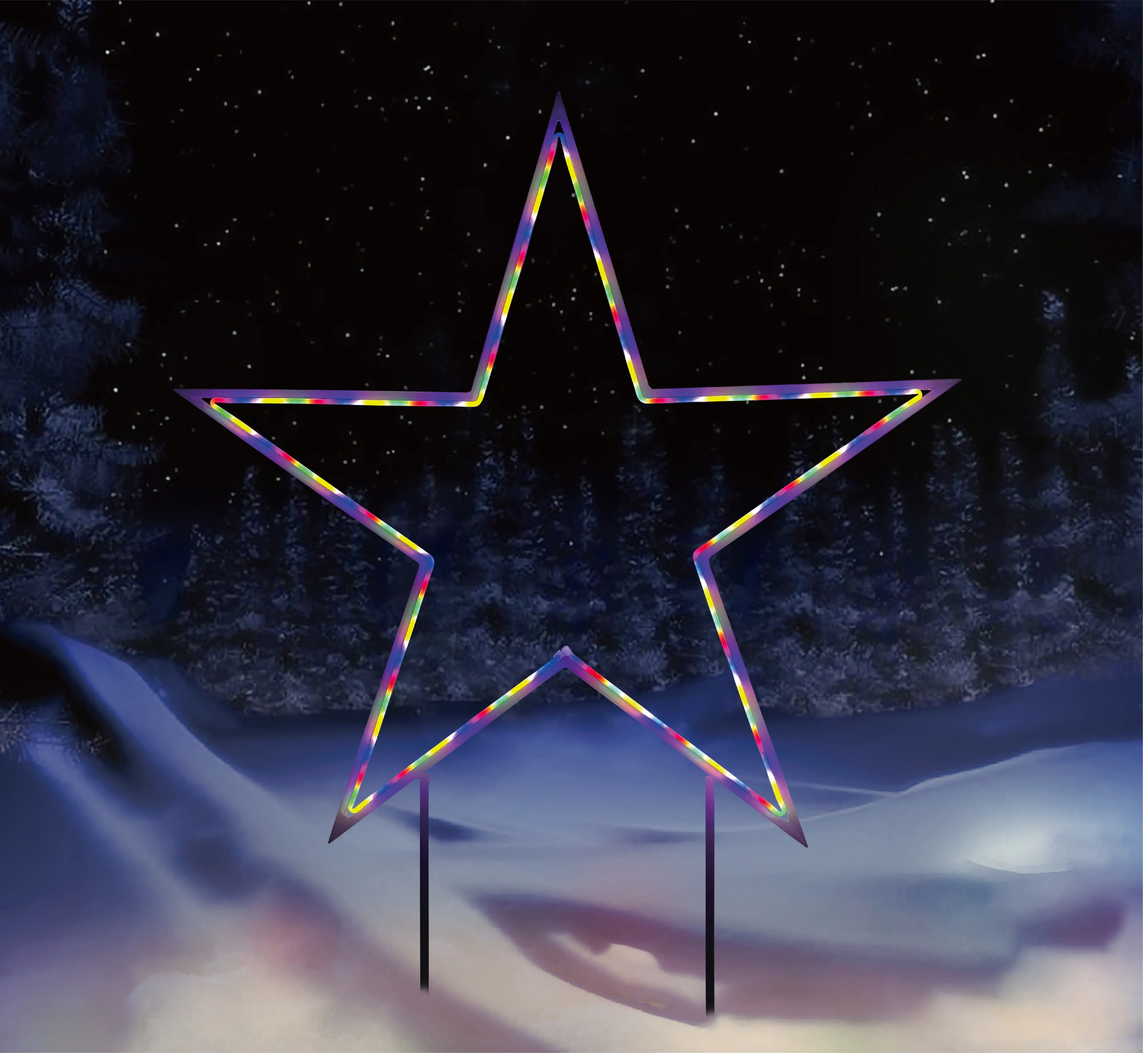 TrendLine LED Stecker Stern Ø 90 x 109 cm warmweiß