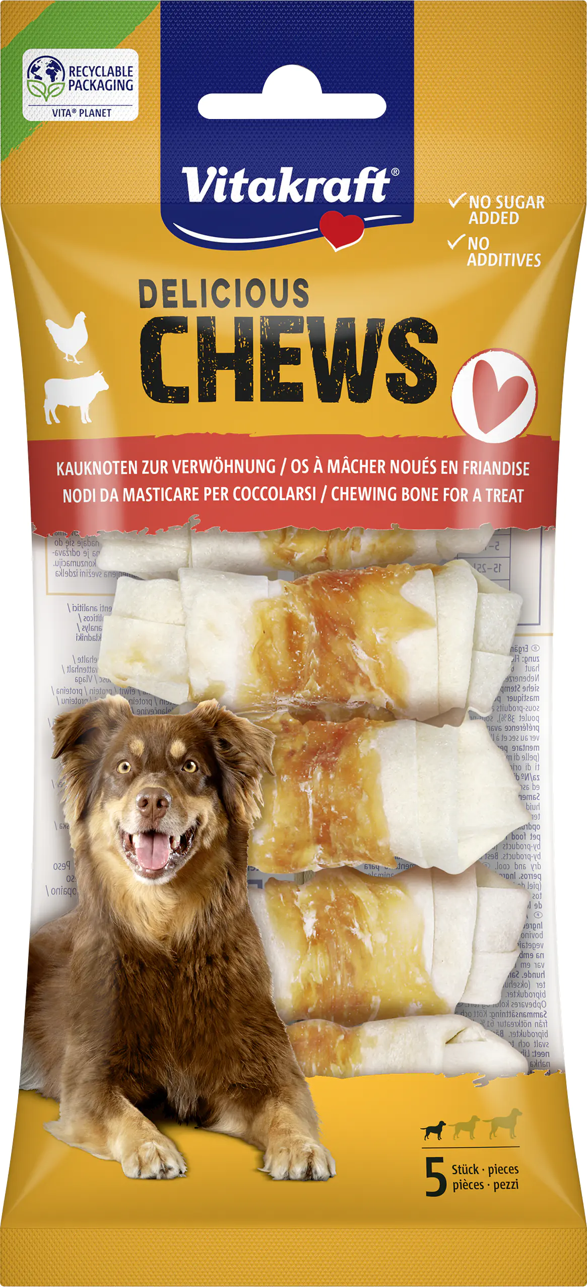 Vitakraft DeliChews Kauknoten Huhn 5 Stück Vitakraft DeliChews Kauknoten Huhn 5 Stück