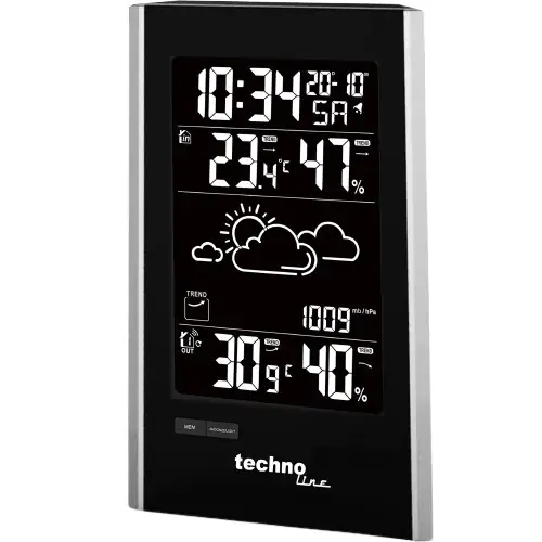 Technoline Wetterstation WS 9060 silber schwarz