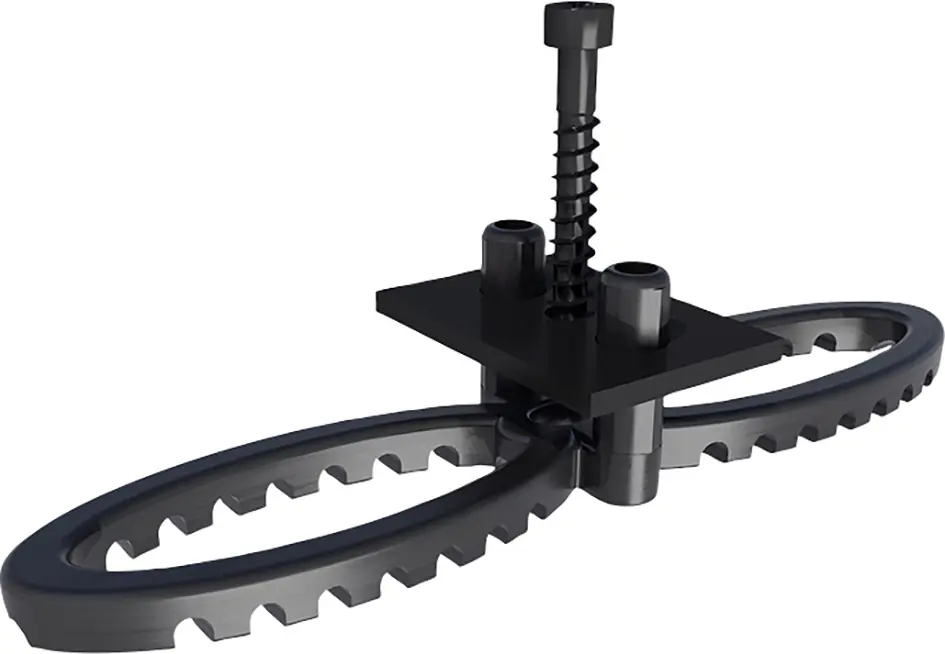 HSI Terra Deckclip mit Klemmplatte für Terrassendielen 2-12 mm inkl. Schrauben Polypropylen schwarz