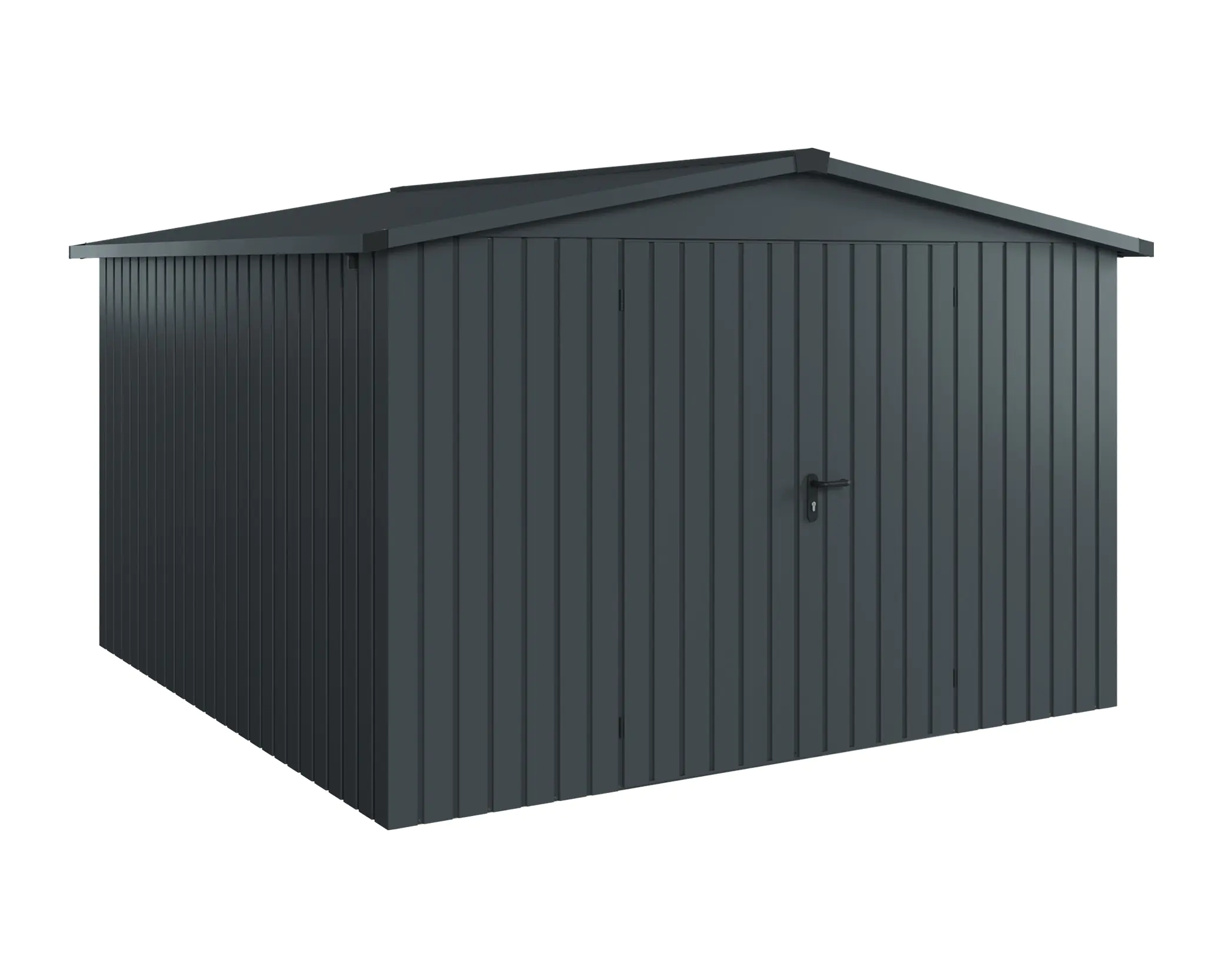 EcoStar Metallgerätehaus Euroline ESD14 anthrazit 310 x 310 cm 2-flg. EcoStar Metallgerätehaus Euroline ESD14 anthrazit 310 x 310 cm 2-flg.