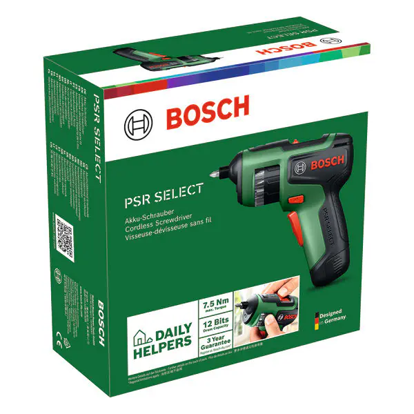 Bosch Akku-Schrauber PSR Select 3,6 V mit einem Akku (2 Ah) & 12 Bits