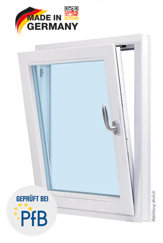 Meeth Fenster 110 x 160 cm DIN links 1 flügelig Dreh-Kipp golden Oak