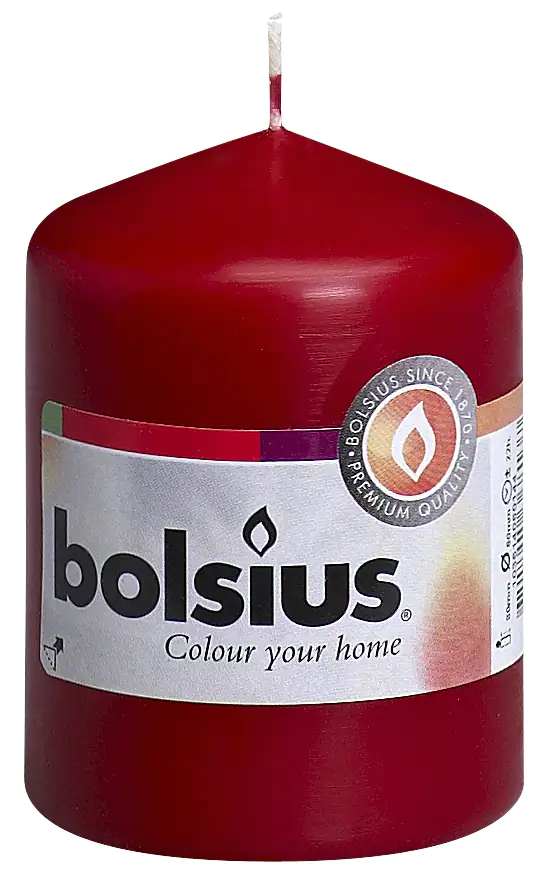 Bolsius Stumpenkerze altrot, Höhe 8 cm, Ø 5,8 cm
