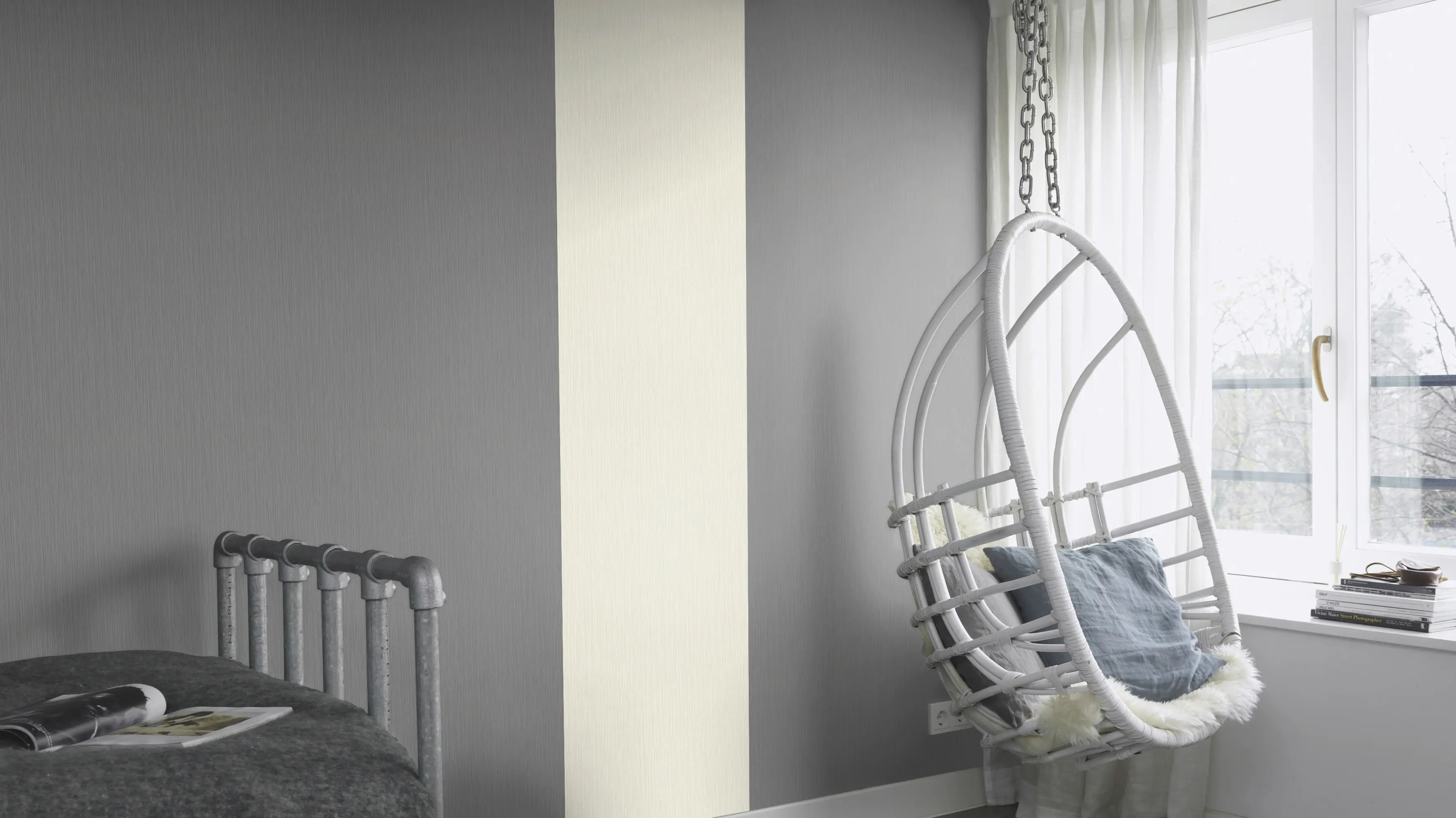 Rasch Vliestapete 537628 Creme-Creme dunkel Uni 10,05 m x 0,53 m