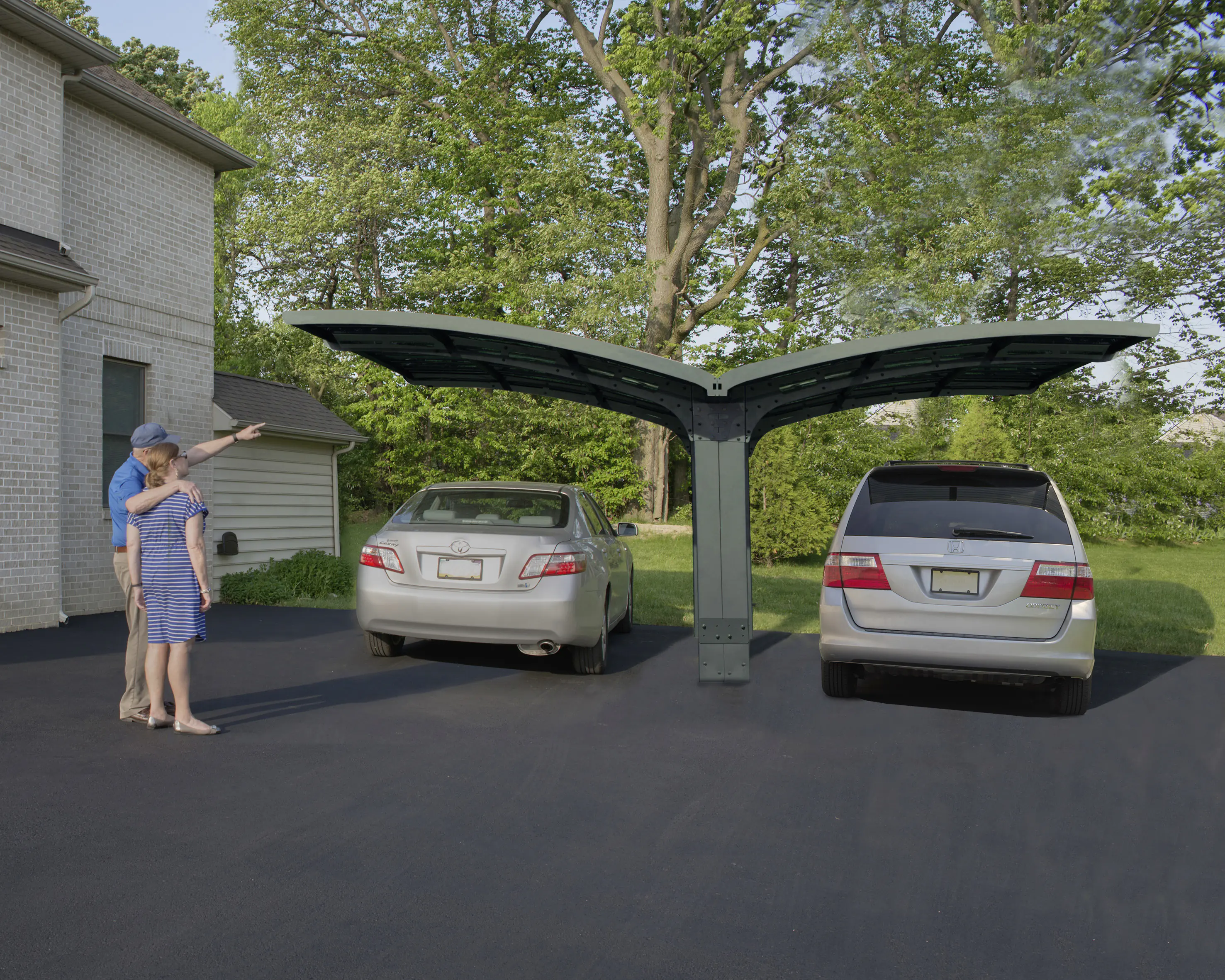 Canopia Doppel Carport Arizona Breeze  495 x 578 cm anthrazit
